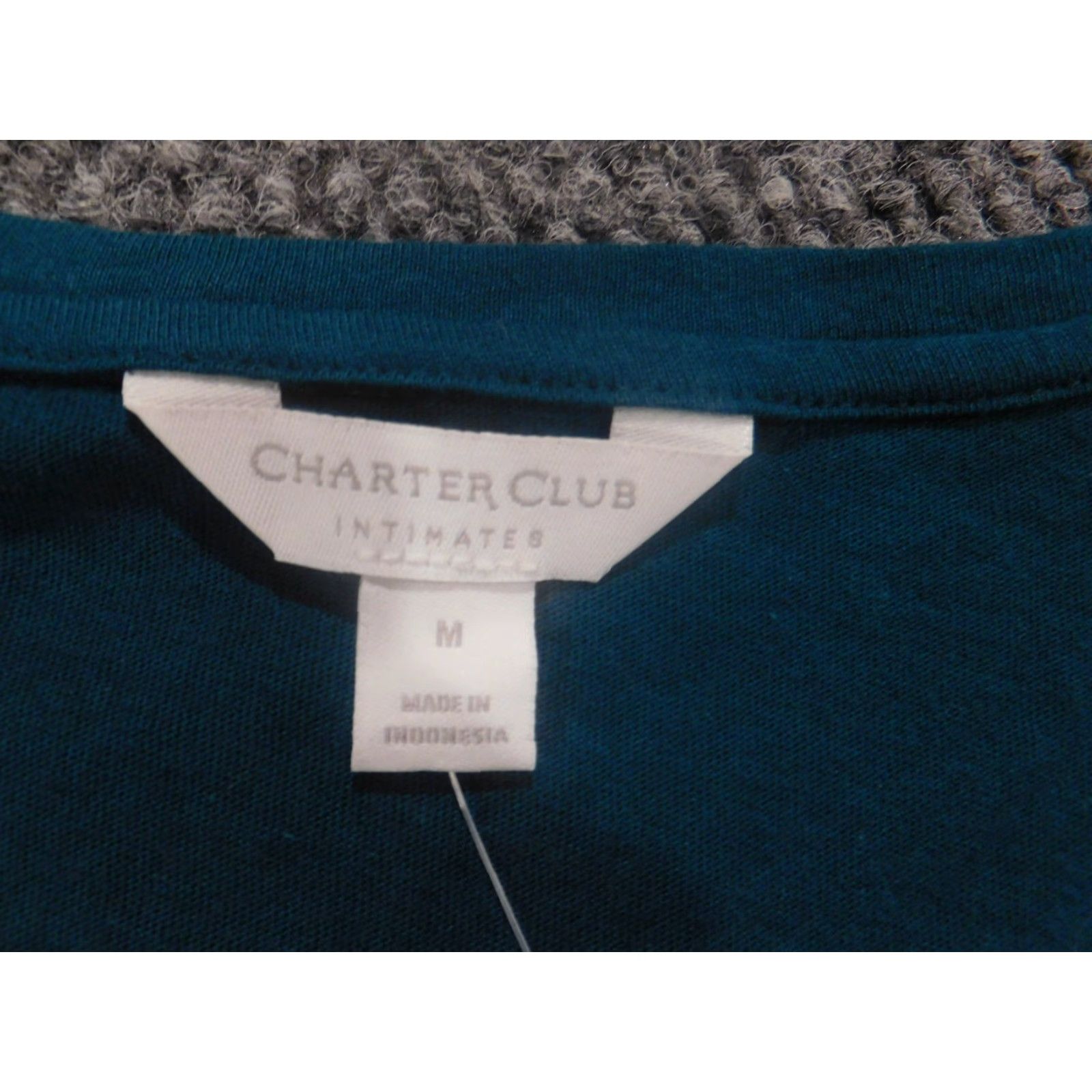 Charter Club Charter Club Womens Shirt M Blue Pullover Long Sleeve Blouse Knit Button Casual Pullover Regular Cotton Spandex Cap Sleeve Round Neck Crew Neck Size M / US 6-8 / IT 42-44 - 6 Thumbnail