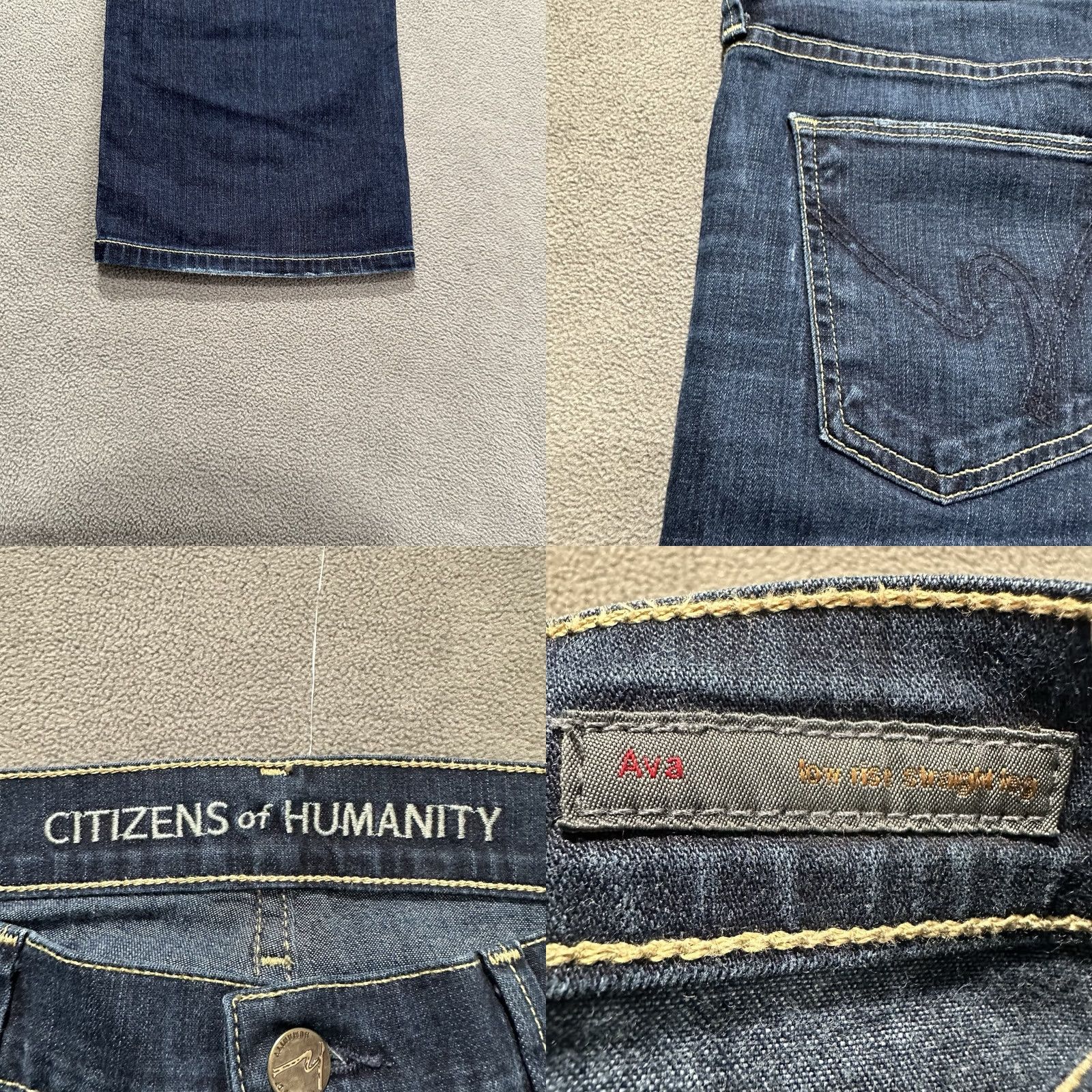 Citizens Of Humanity Citizens of Humanity Ava Jeans Womens 29 Blue Denim Low Rise Straight GUC Jeans Size 29" - 8 Thumbnail