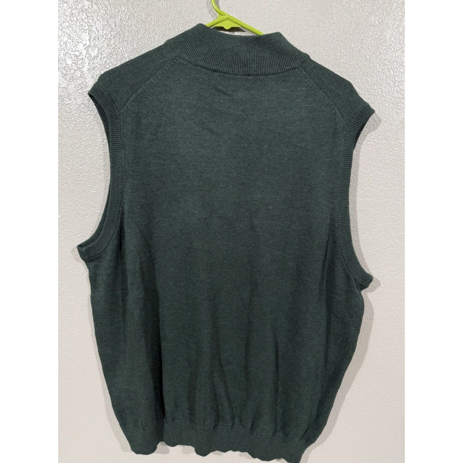 Roundtree & Yorke Roundtree & Yorke Mens L 1/4 Zip Vest Green Casual Golf Activewear Size US L / EU 52-54 / 3 - 4 Thumbnail