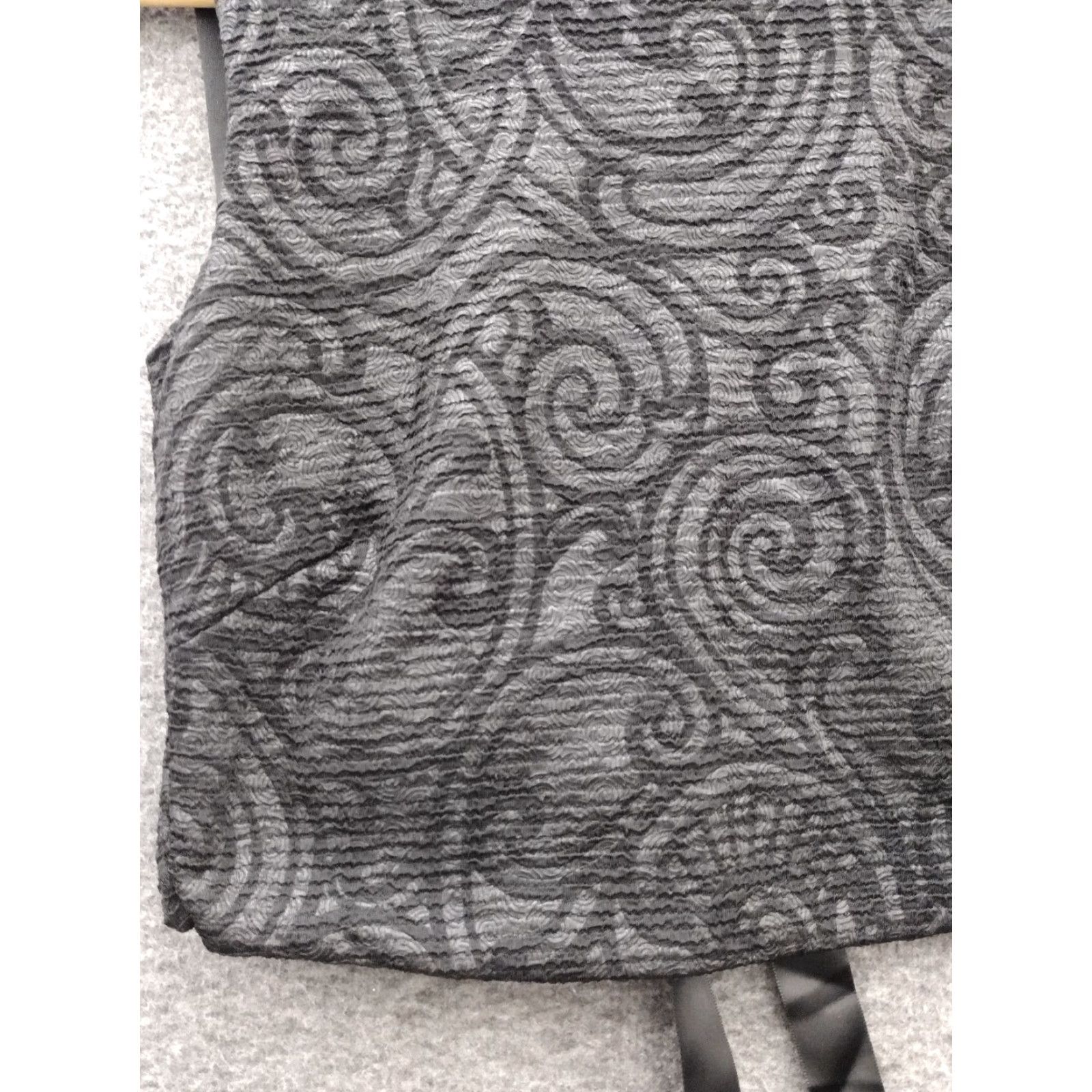 Vintage Codigo Women's Paisley Open Back Tie Tank Blouse Sleeveless Tank Top Black XS? Size M / US 6-8 / IT 42-44 - 7 Thumbnail