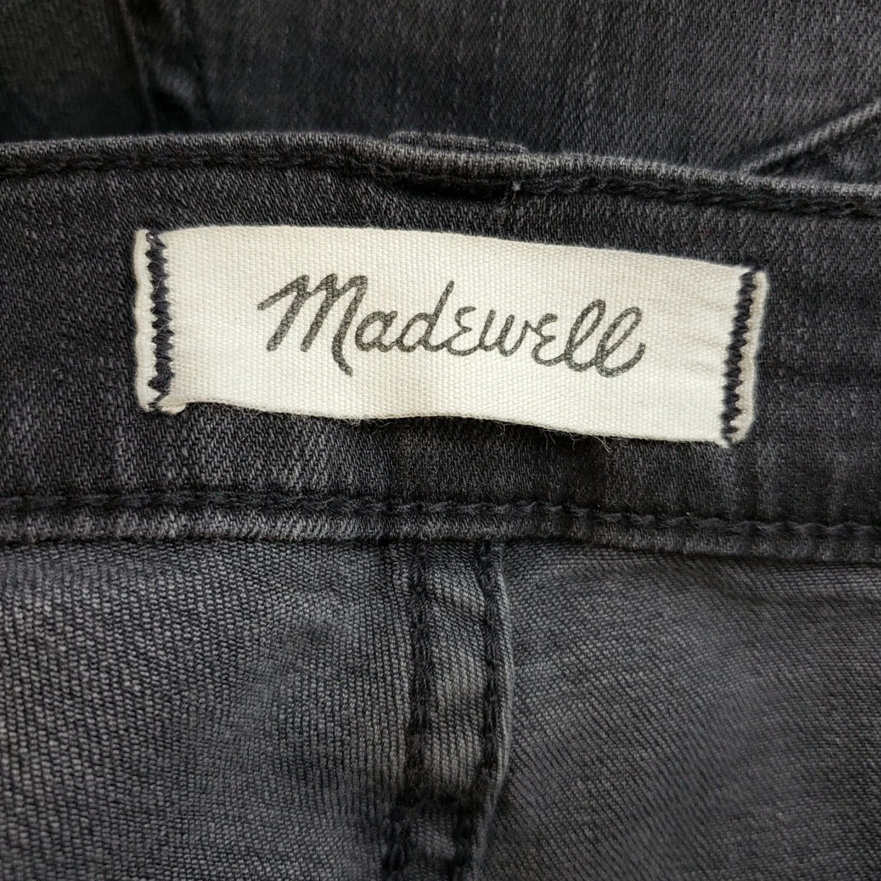 Madewell Madewell Womens Cali Demi Boot Jeans Sz 24 Gray Mid Rise Raw Frayed Hem Denim Cropped Jeans Womens Size 42" / US 20 - 8 Thumbnail