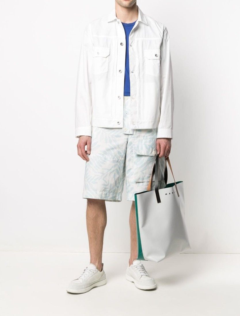 image of Sacai Buttoned Shirt Jacket in White, Men's (Size Small)