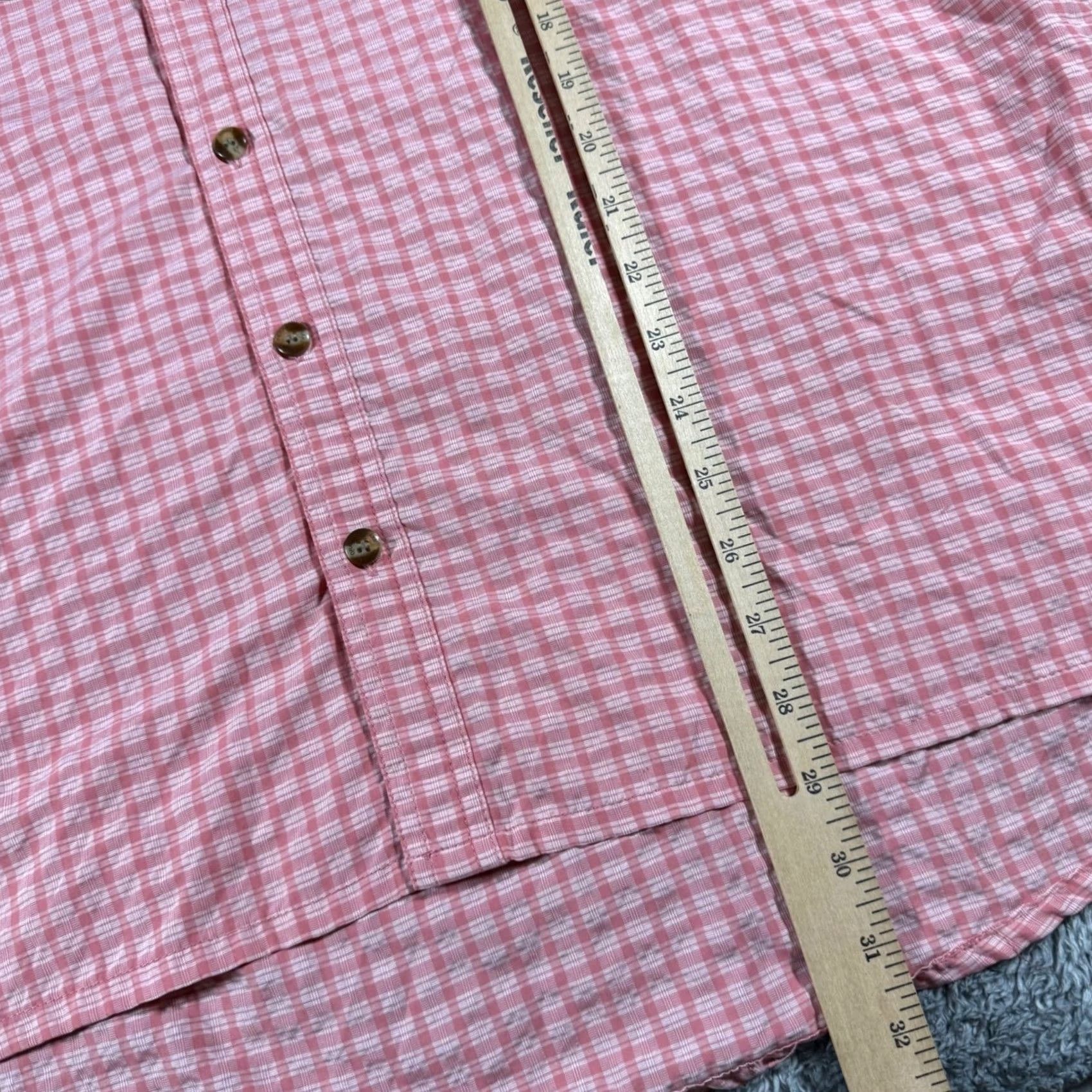 CO Drake Clothing Co Mens Large Pink Gingham Button Shirt Performance Size US L / EU 52-54 / 3 - 7 Thumbnail