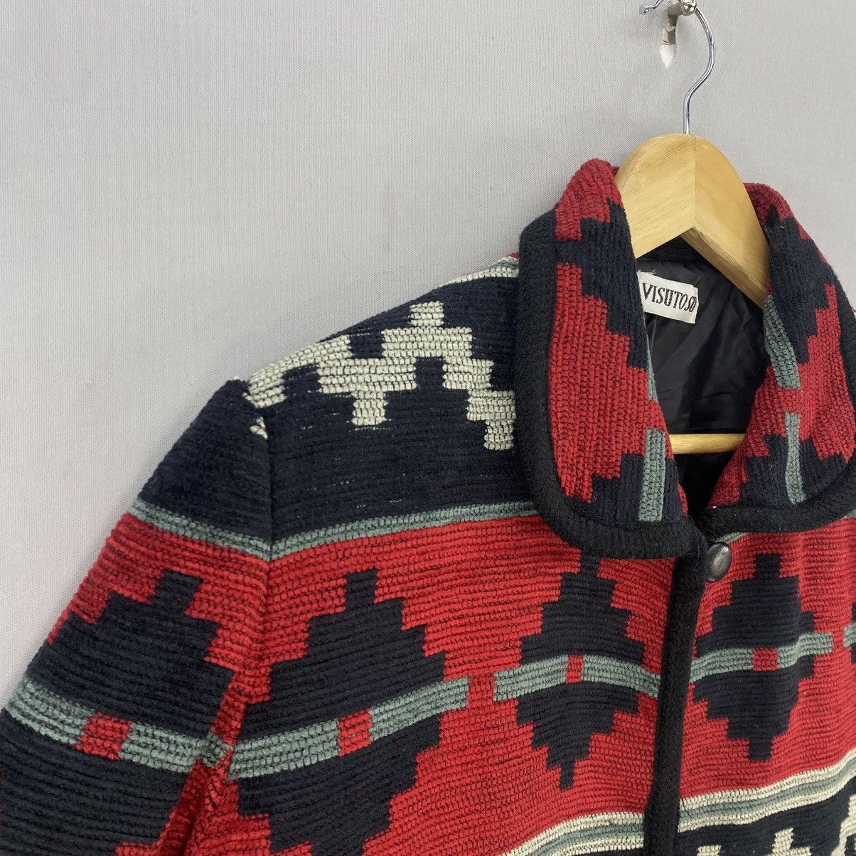 Aran Isles Knitwear Visuto Su Tribal Navajo Pattern Woven Jacket Size US L / EU 52-54 / 3 - 2 Thumbnail