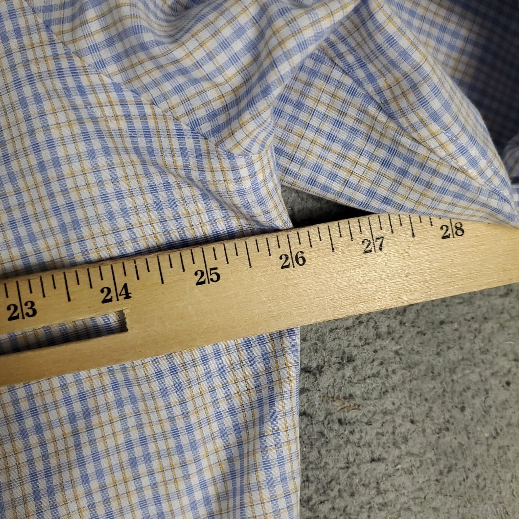 Brooks Brothers Brooks Brothers Shirt Mens 17.5 Blue Check Regent Dress Button Up Long Sleeve Size 48R - 5 Thumbnail