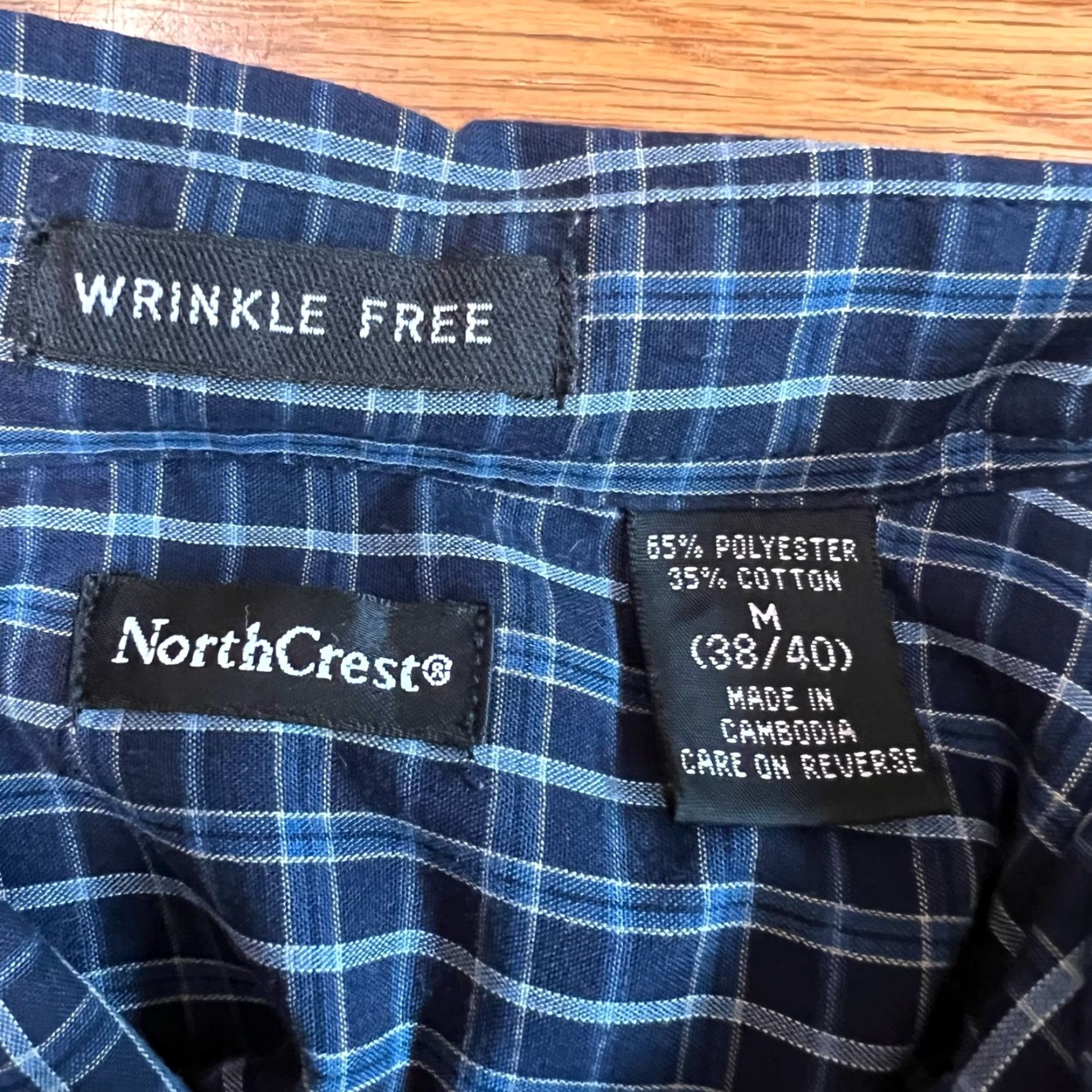 Vintage VINTAGE North Crest Plaid Shirt Mens M Blue Casual Size US M / EU 48-50 / 2 - 6 Thumbnail