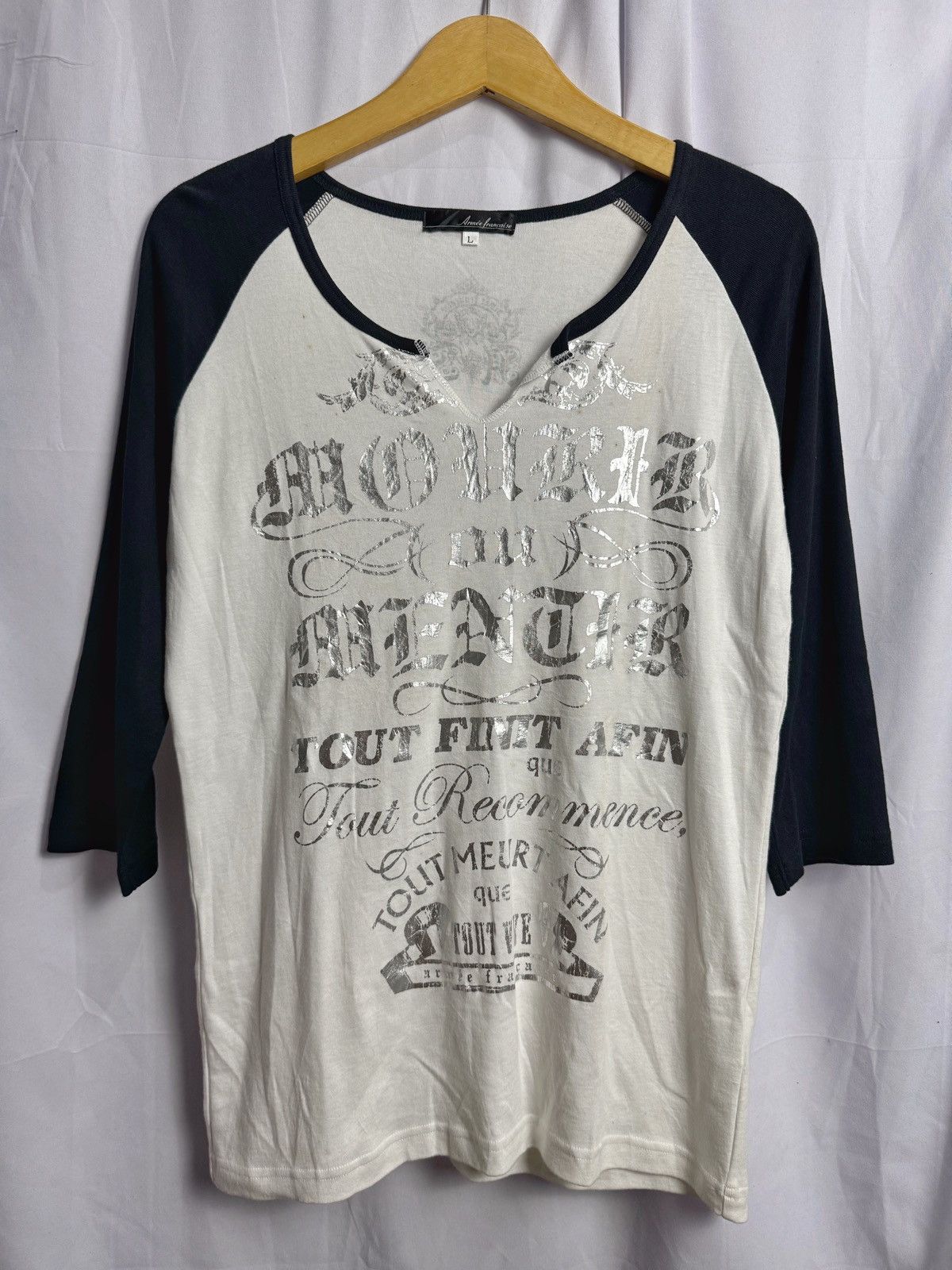 If Six Was Nine × Japanese Brand × Le Grande Bleu (L.G.B.) Arinee Francaise Poem Long Sleeve Size US M / EU 48-50 / 2 - 1 Thumbnail