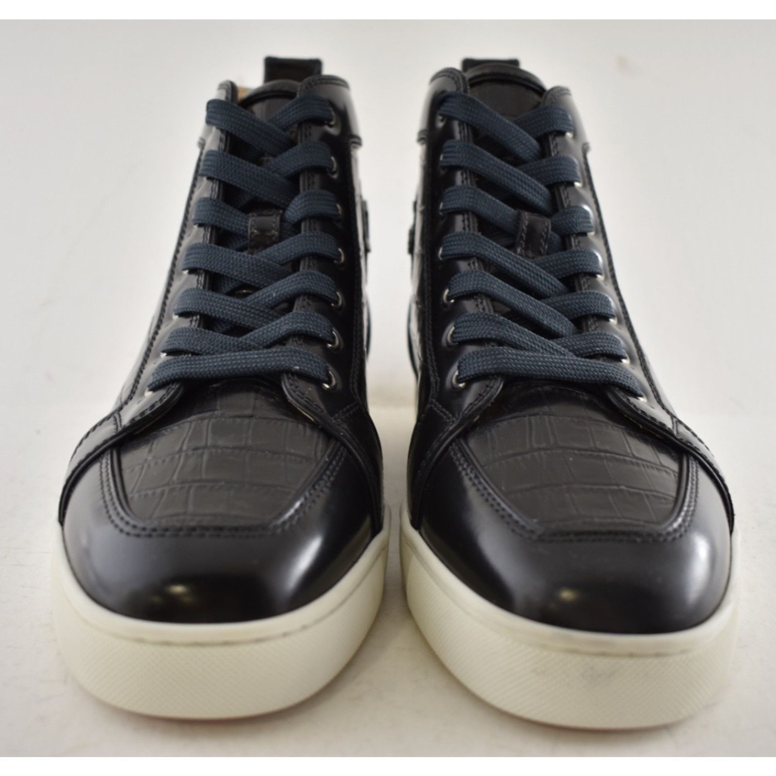 Christian Louboutin Mens Rantus Flat Ardesia Black Croc High Top Sneaker 44 11 Size US 11 / EU 44 - 10 Thumbnail