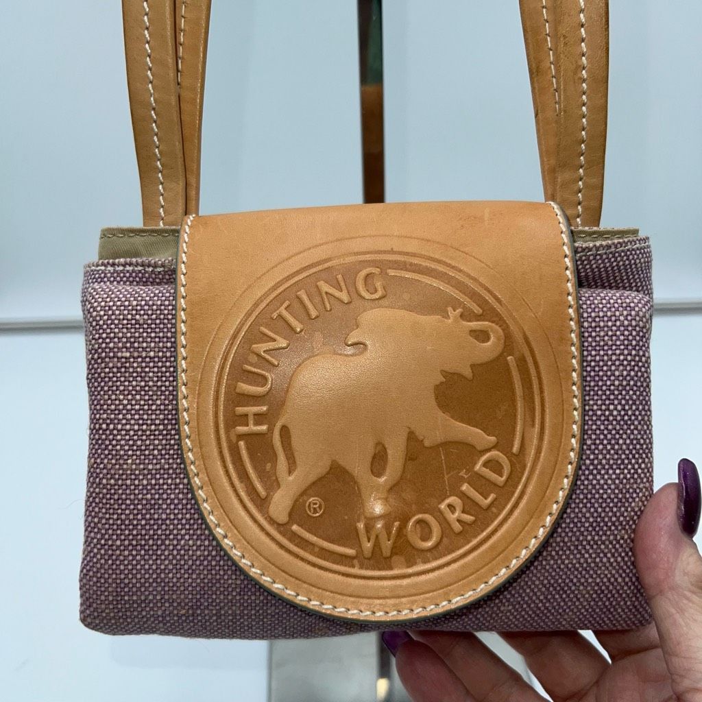 Other Hunting World Made in Italy Foldable Tote Bag Shoulder Bag Cotton Linen Blend x Leather Size ONE SIZE - 1 Thumbnail