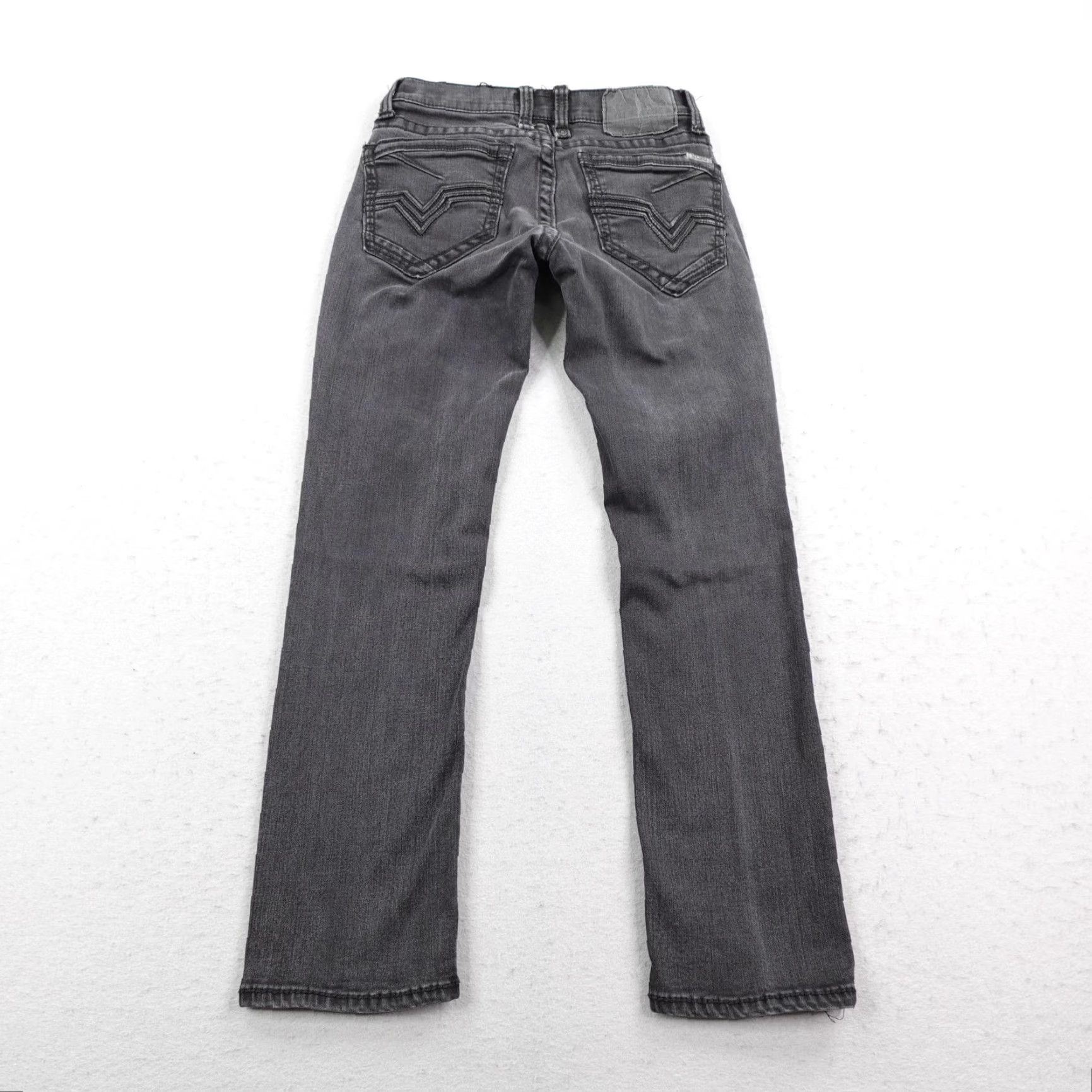 Vintage Salvage Jeans Mens 30x30 Black Denim Havoc Straight Slim Fit Buckle Exclusive Size US 30 / EU 46 - 4 Thumbnail