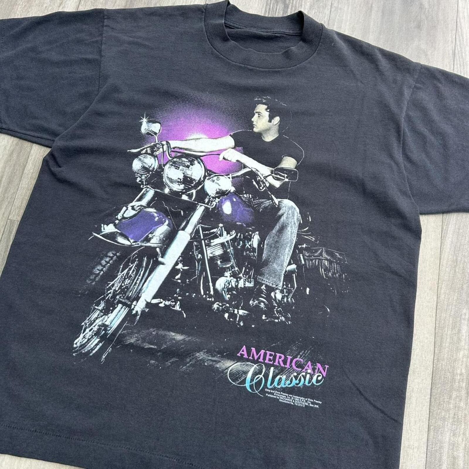 Other Vintage 1992 Elvis Presley Graphic Motorcycle T shirt size L Size US L / EU 52-54 / 3 - 2 Thumbnail