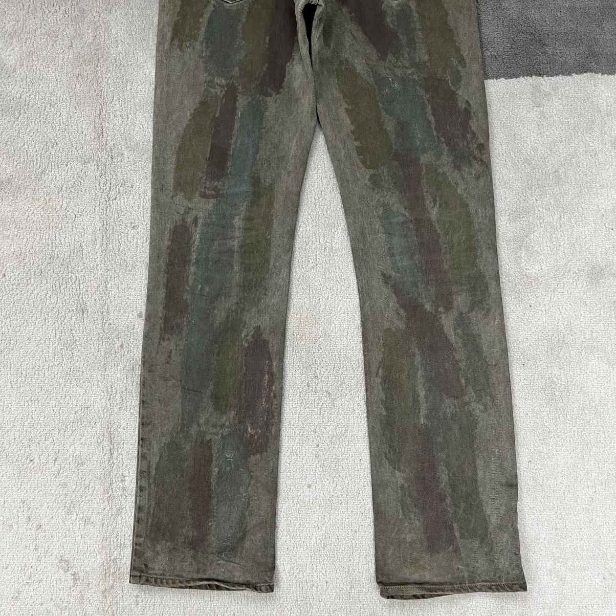Japanese Brand Belly Belly Japanese Denim Abstract Painted Washed Jeans Size US 31 - 7 Thumbnail