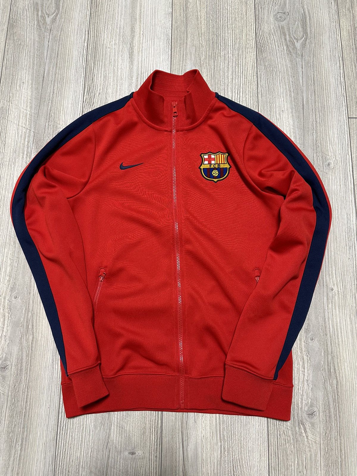 Nike Vintage Nike FC Barcelona Soccer Track Jacket Size US S / EU 44-46 / 1 - 1 Thumbnail