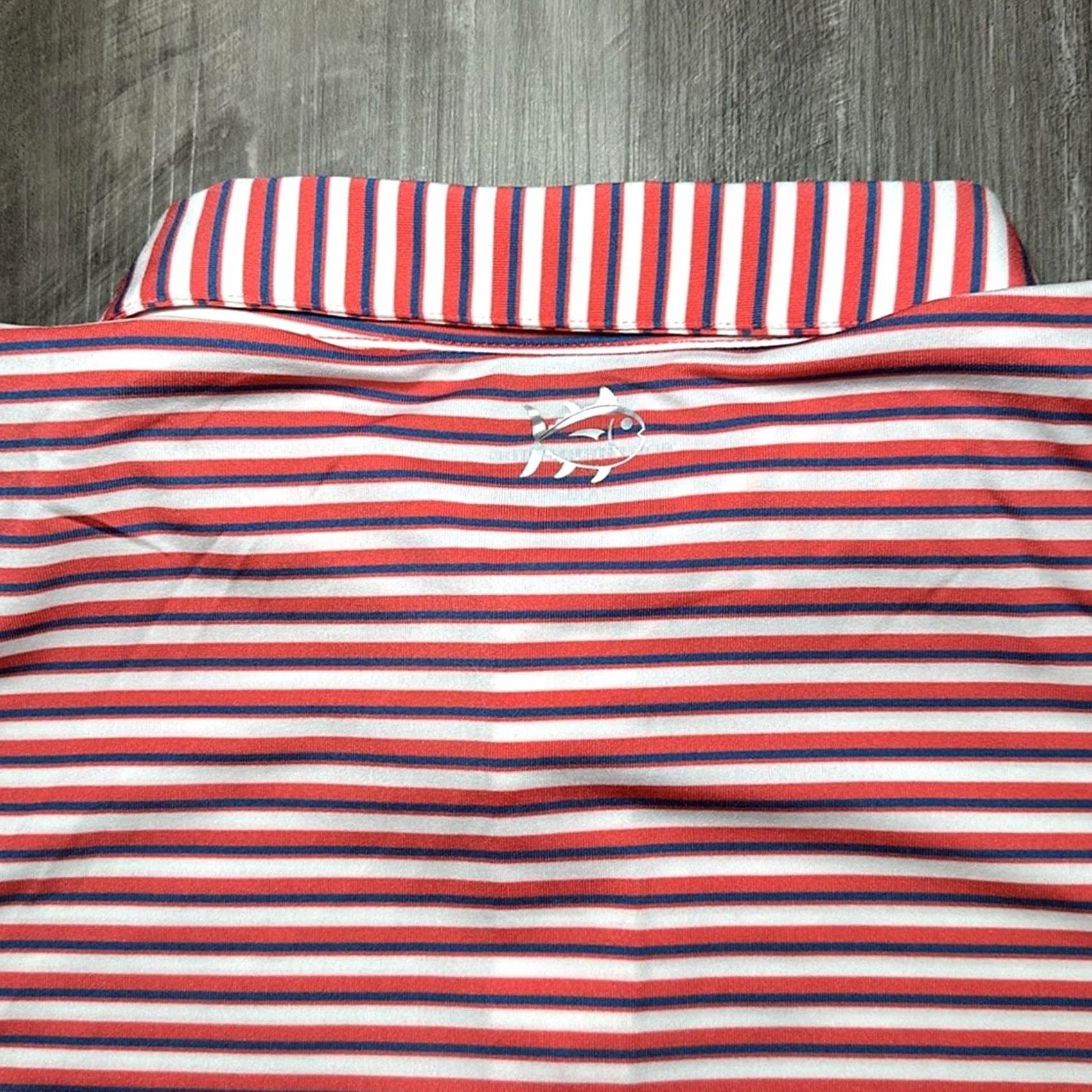 Southern Tide Southern Tide Polo - 2XL Men Red Gulf Stripe Driver Shirt Size US XXL / EU 58 / 5 - 5 Thumbnail