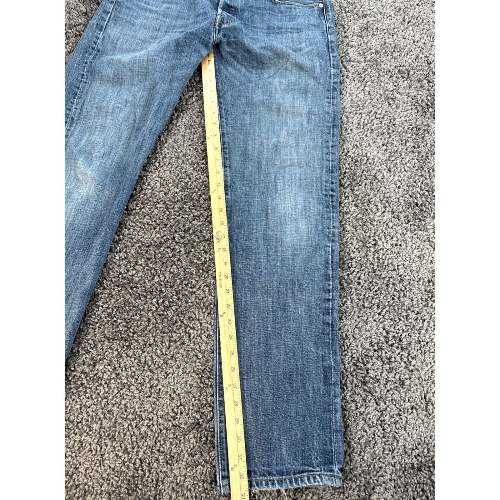Levi's Levi's 501 Jeans Mens 34x33 Original Fit Straight Button Fly 100% Cotton Vintage Blue Size US 34 / EU 50 - 2 Thumbnail