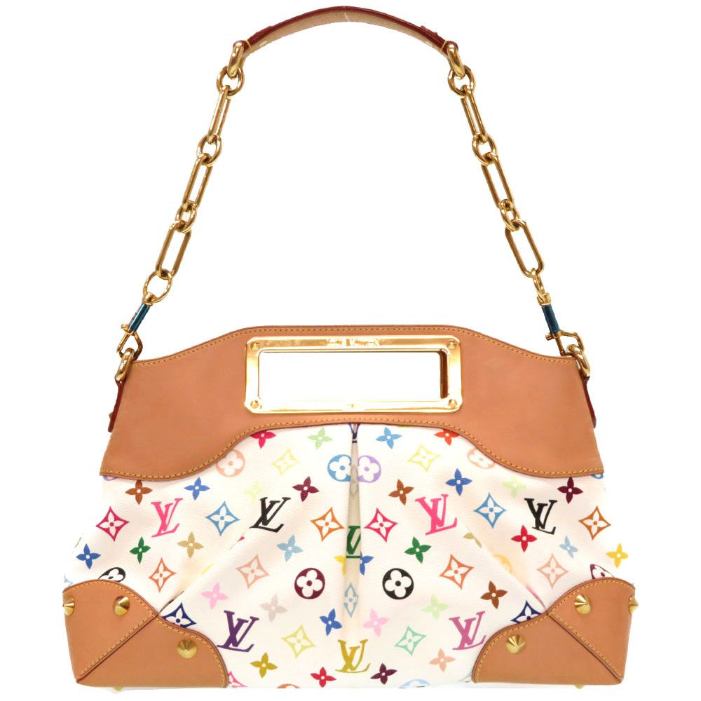 Louis Vuitton Monogram Multicolor Judy GM Shoulder Bag White
