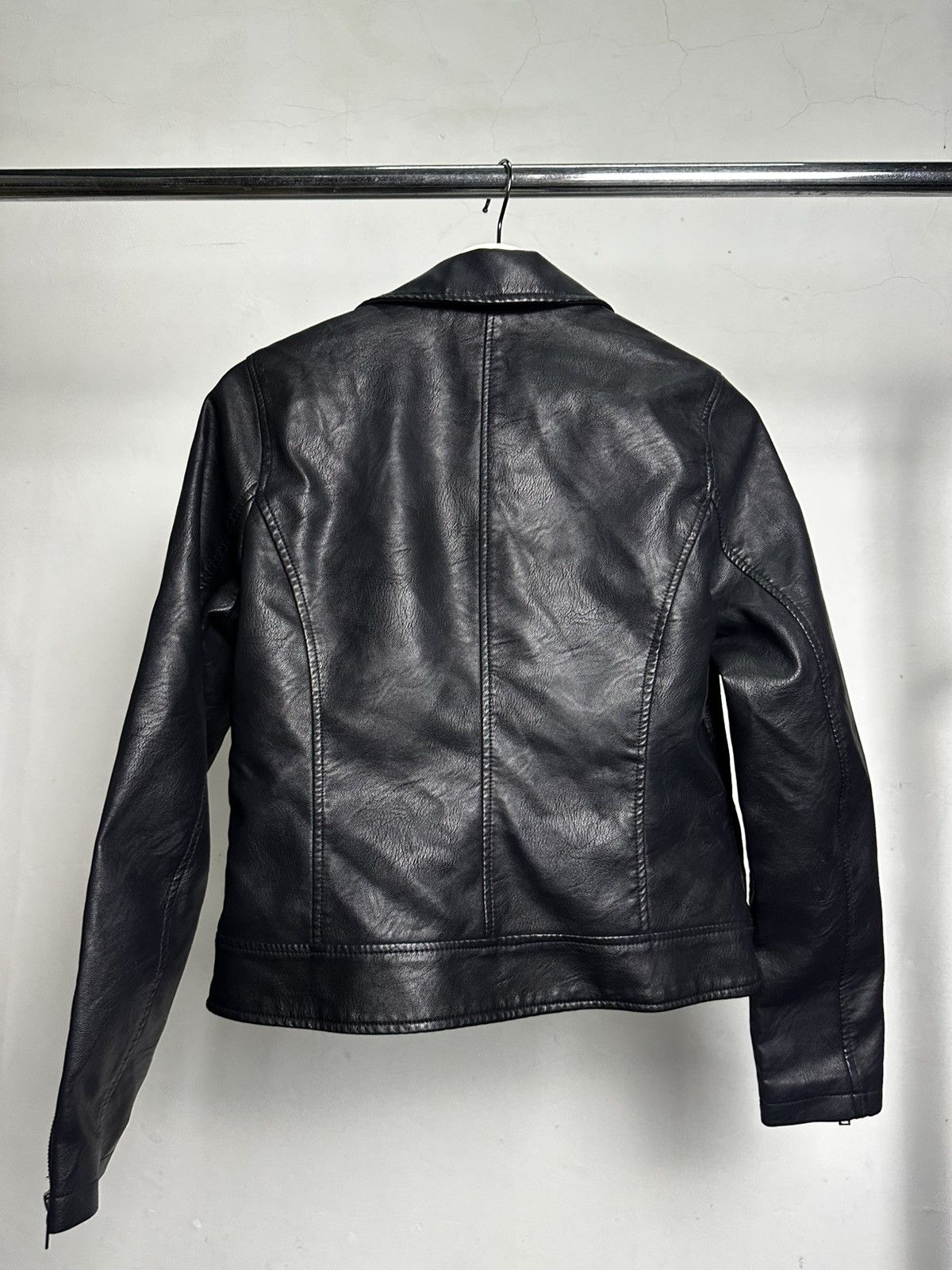 New Look Leather Biker Jacket Size US S / EU 44-46 / 1 - 2 Thumbnail
