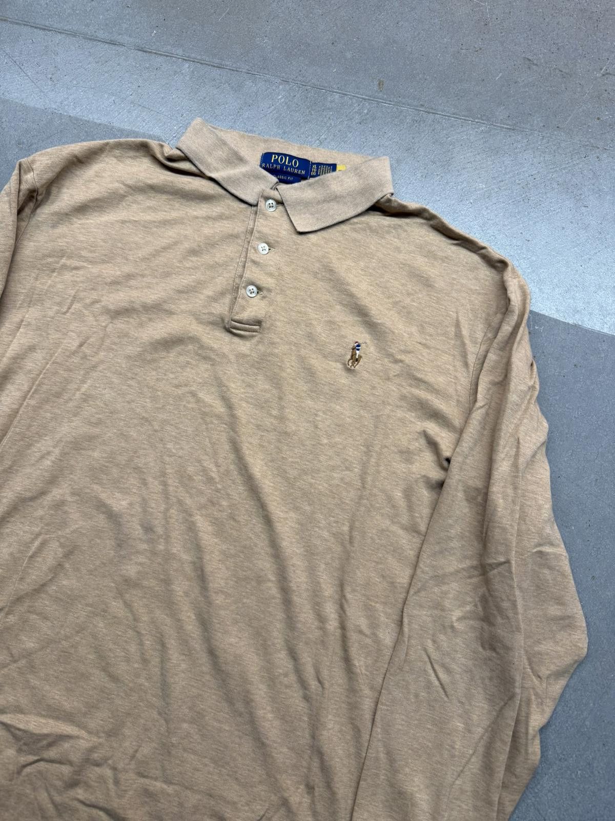 Polo Ralph Lauren Polo Ralph Lauren Colored Pony Long Sleeve Polo 100% Cotton Size US XL / EU 56 / 4 - 1 Thumbnail
