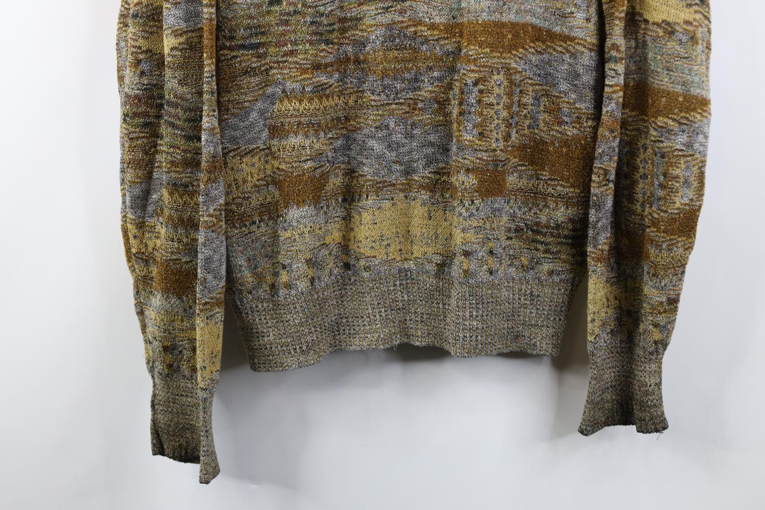 Vintage Vintage 90s Coogi Style Earth Tone Knit Crewneck Sweater Size US XL / EU 56 / 4 - 3 Thumbnail