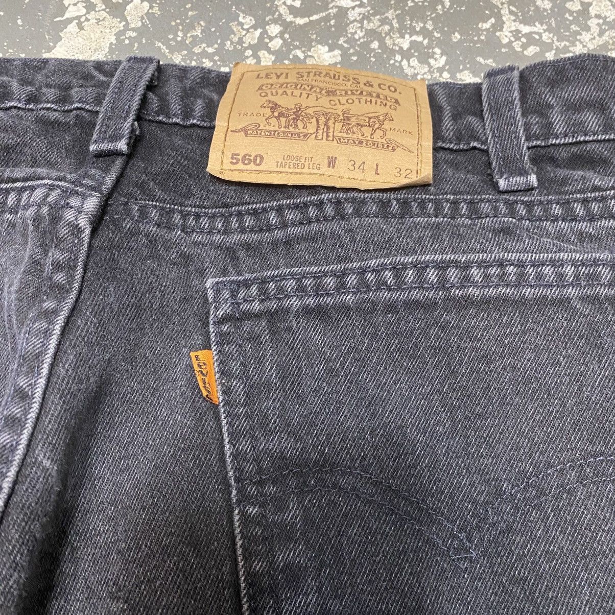 Other Vintage Levi’s 560 Baggy Fit Black Orange Tab Denim Jeans Size US 33 - 4 Thumbnail