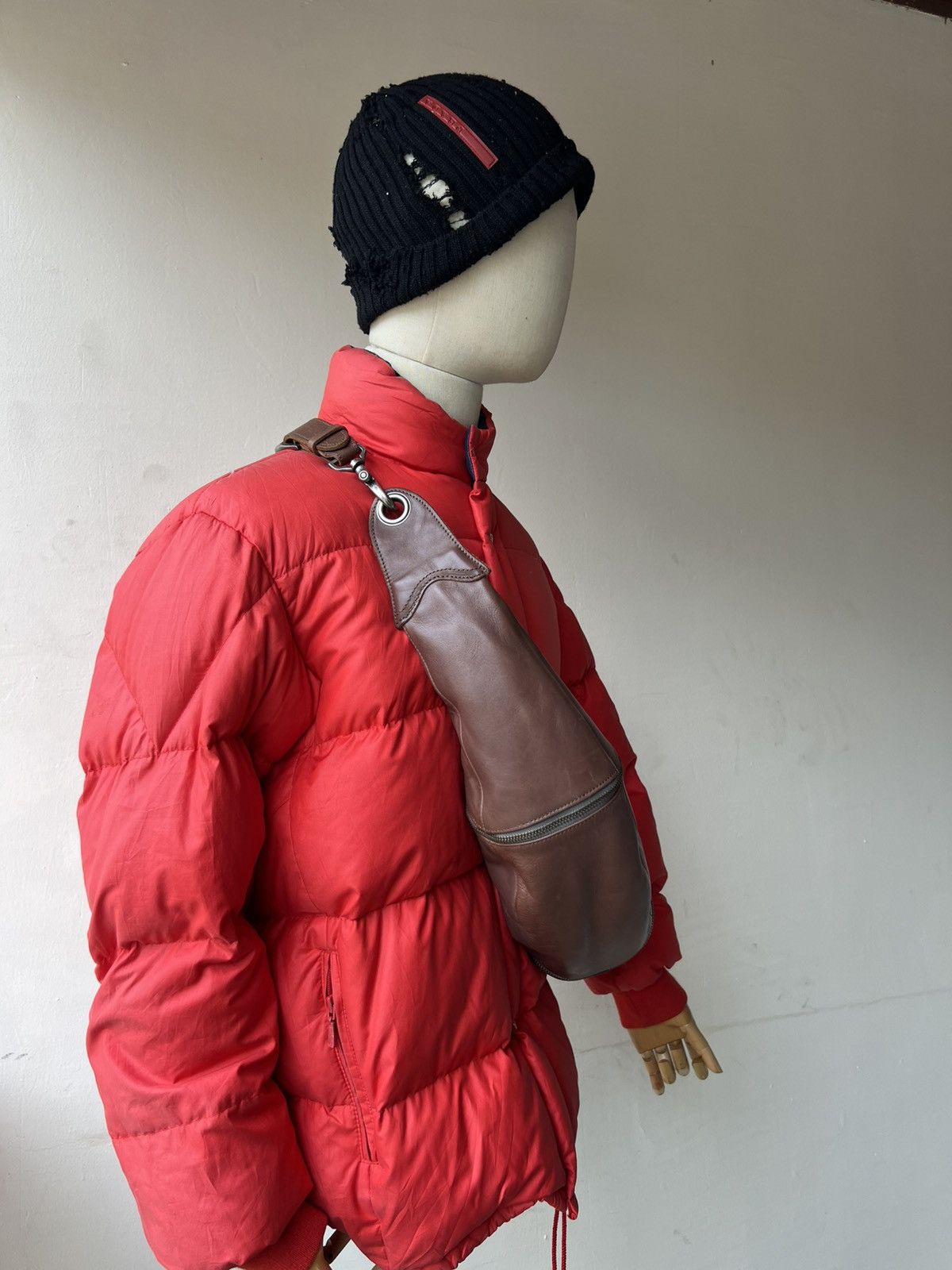 Alfredo Bannister × Leather Alfredo Bannister Patina Leather Multi Pocket Banana Bag Size ONE SIZE - 4 Thumbnail