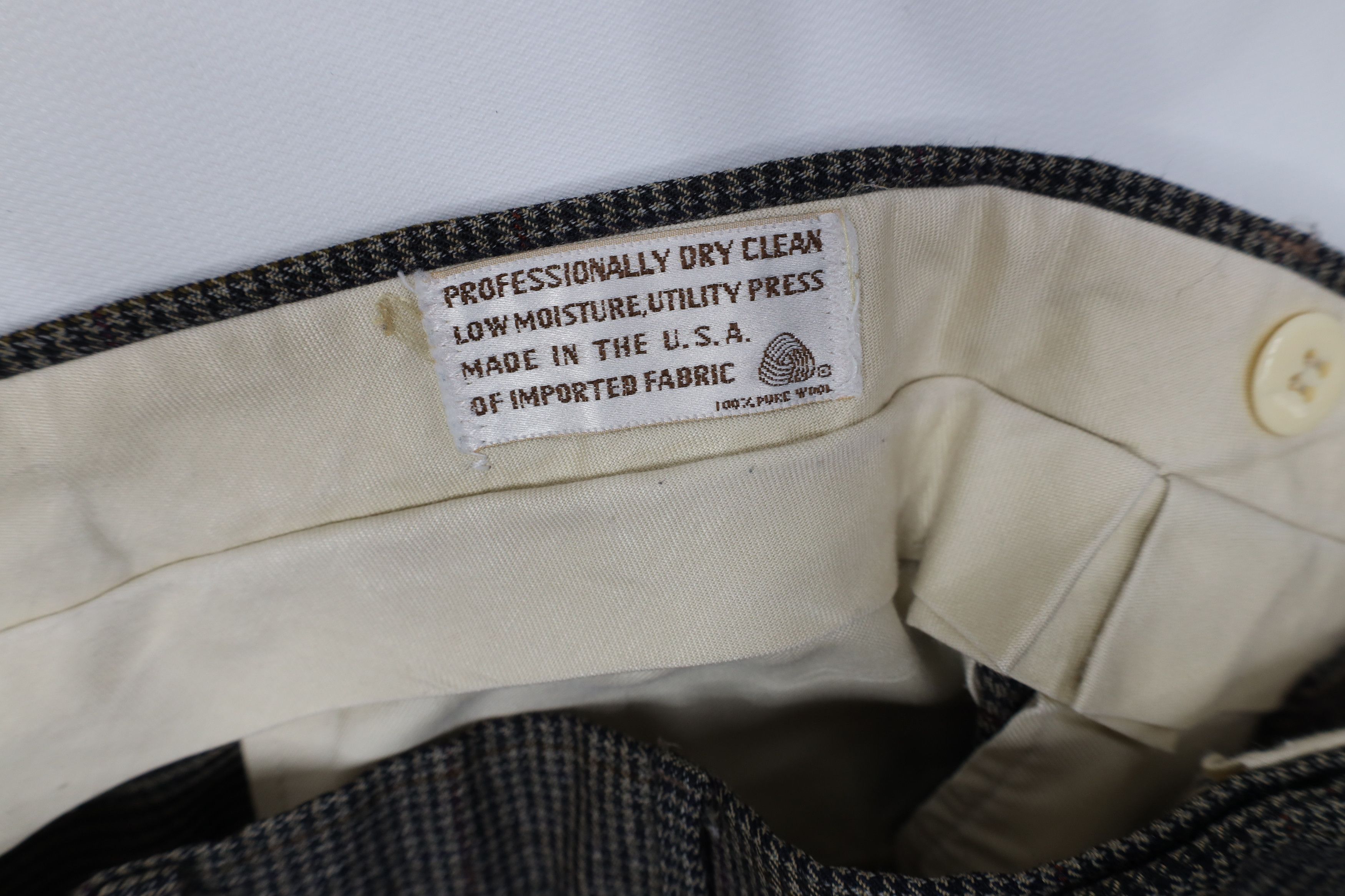 Vintage Vintage 70s Streetwear Wide Leg Chino Pants Houndstooth USA Size US 34 / EU 50 - 6 Thumbnail