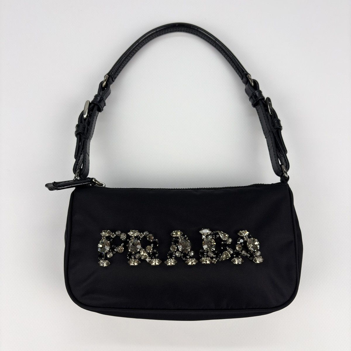 Prada Prada Vintage Nylon Bag rhinestone logo Size ONE SIZE - 2 Thumbnail