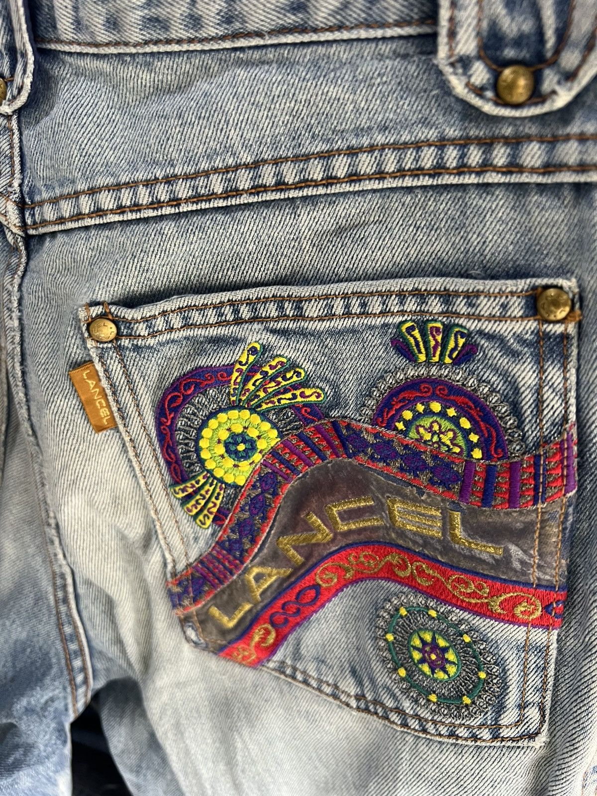 Lancel 🔥Vintage Lancel Distressed Denim Size US 28 / EU 44 - 14 Thumbnail