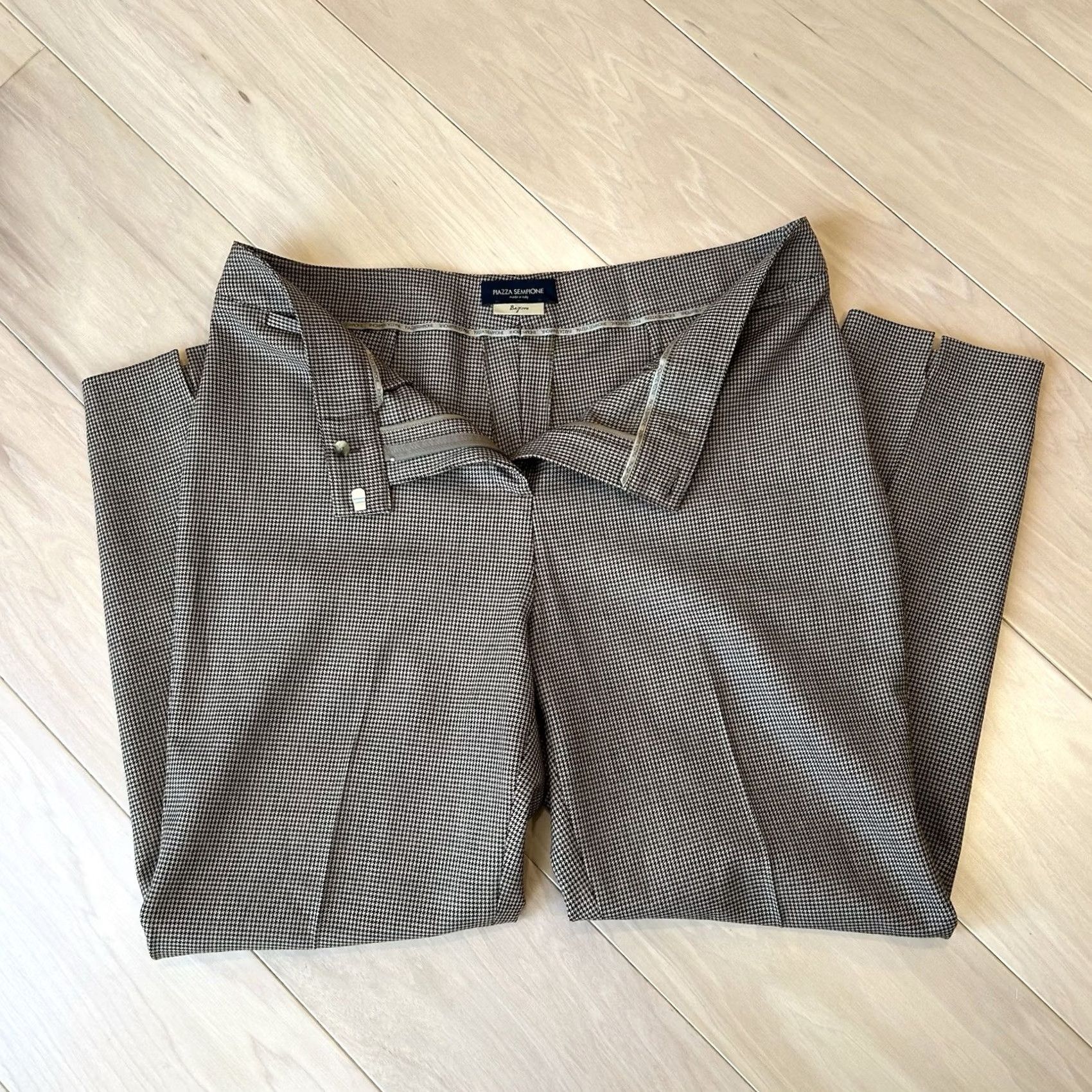 Piazza Sempione Piazza Sempione Brigitte Houndstooth Trousers Pant Women’s 33x26 Size 24" / US 00 / IT 34 - 4 Thumbnail