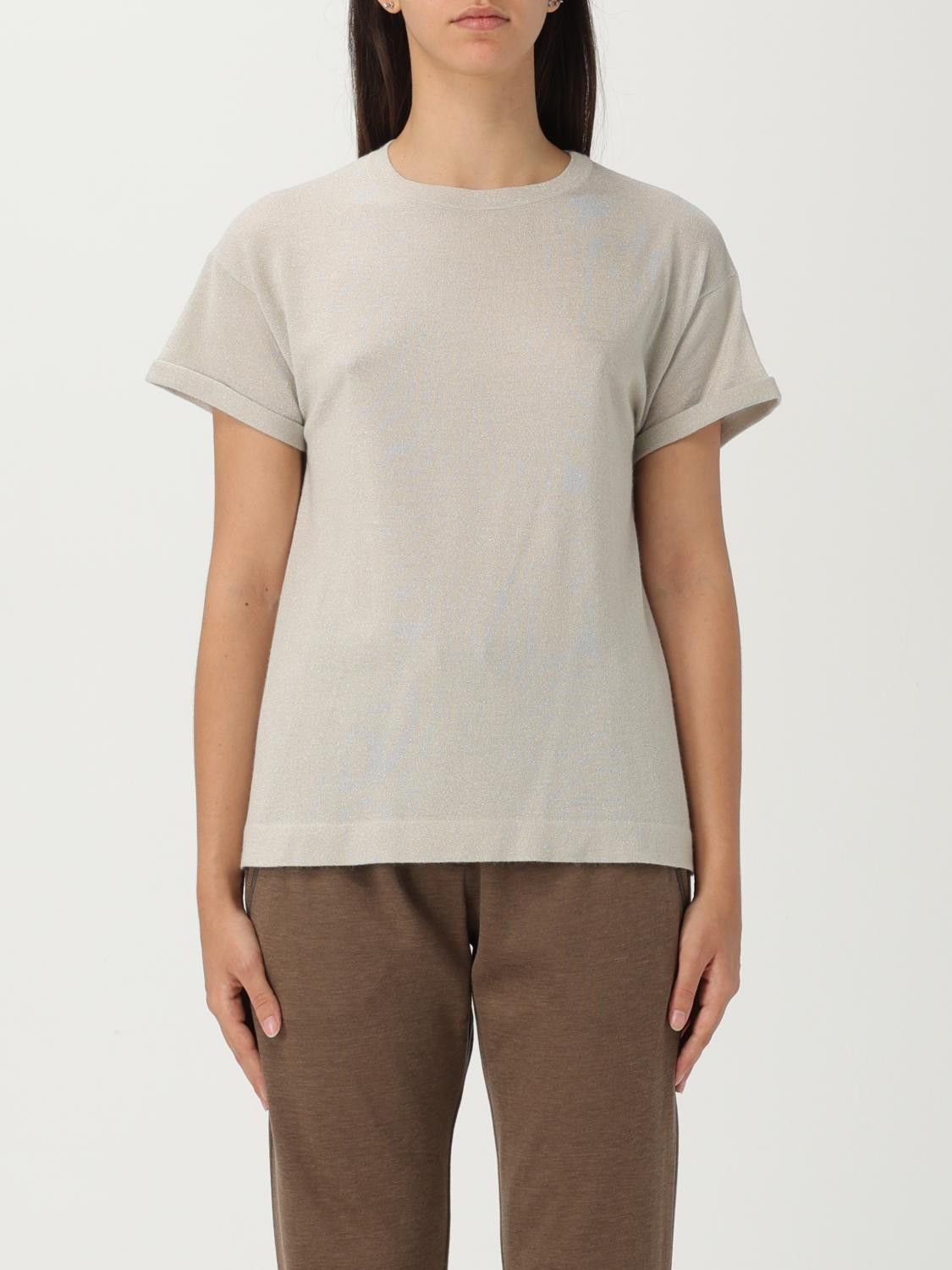 Brunello Cucinelli T-Shirt Woman Pearl
