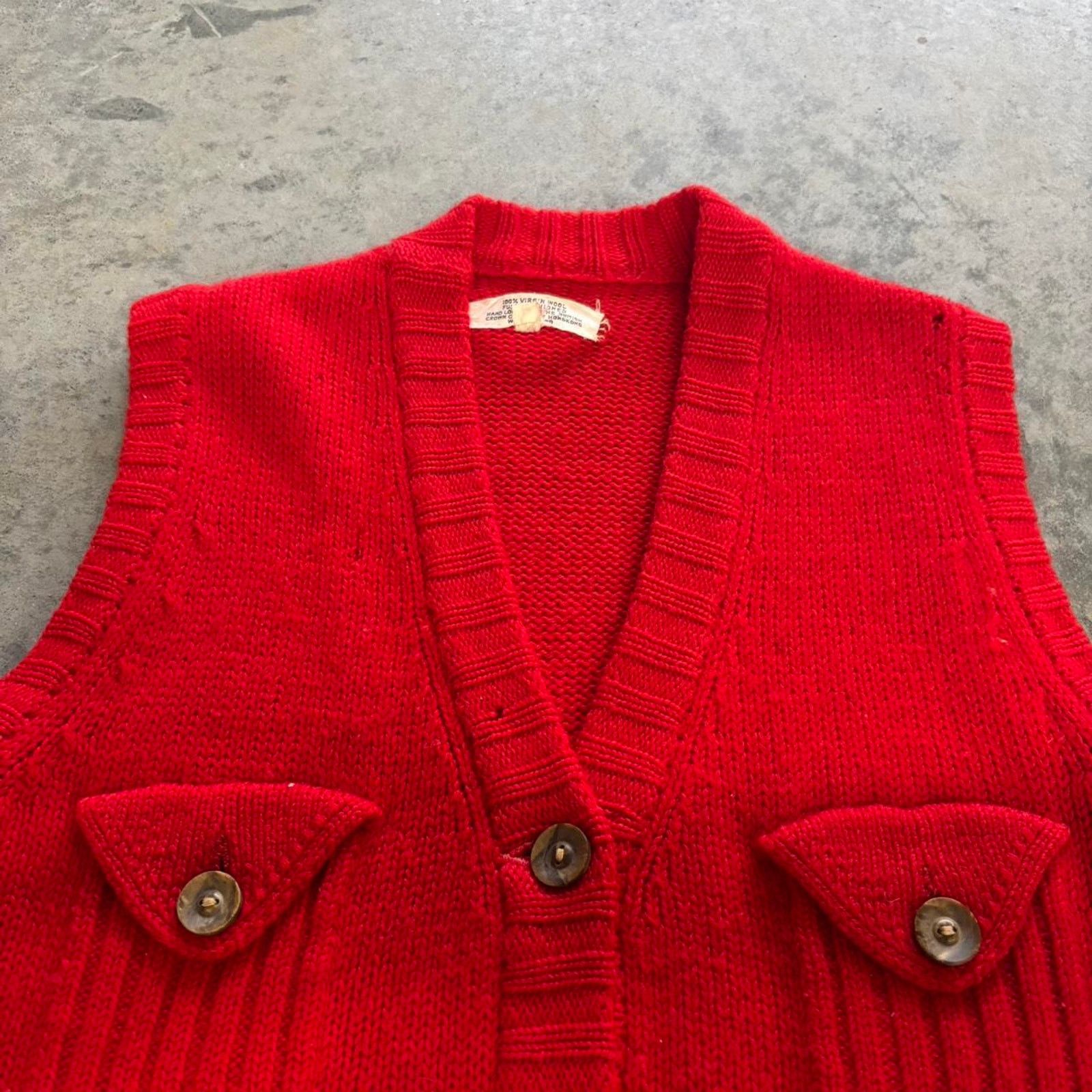 Vintage Vintage 60s Knit Wool Belted Mini Dress Size L / US 10 / IT 46 - 2 Thumbnail