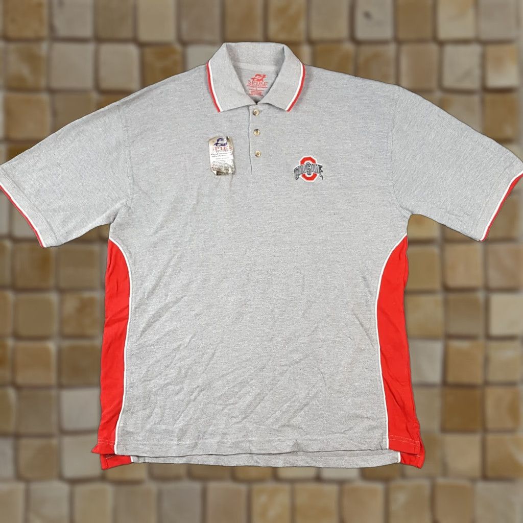 Vintage Ohio State Buckeyes College Football Size L Preppy Polo Golf Shirt Sports OSU Size US L / EU 52-54 / 3 - 1 Thumbnail