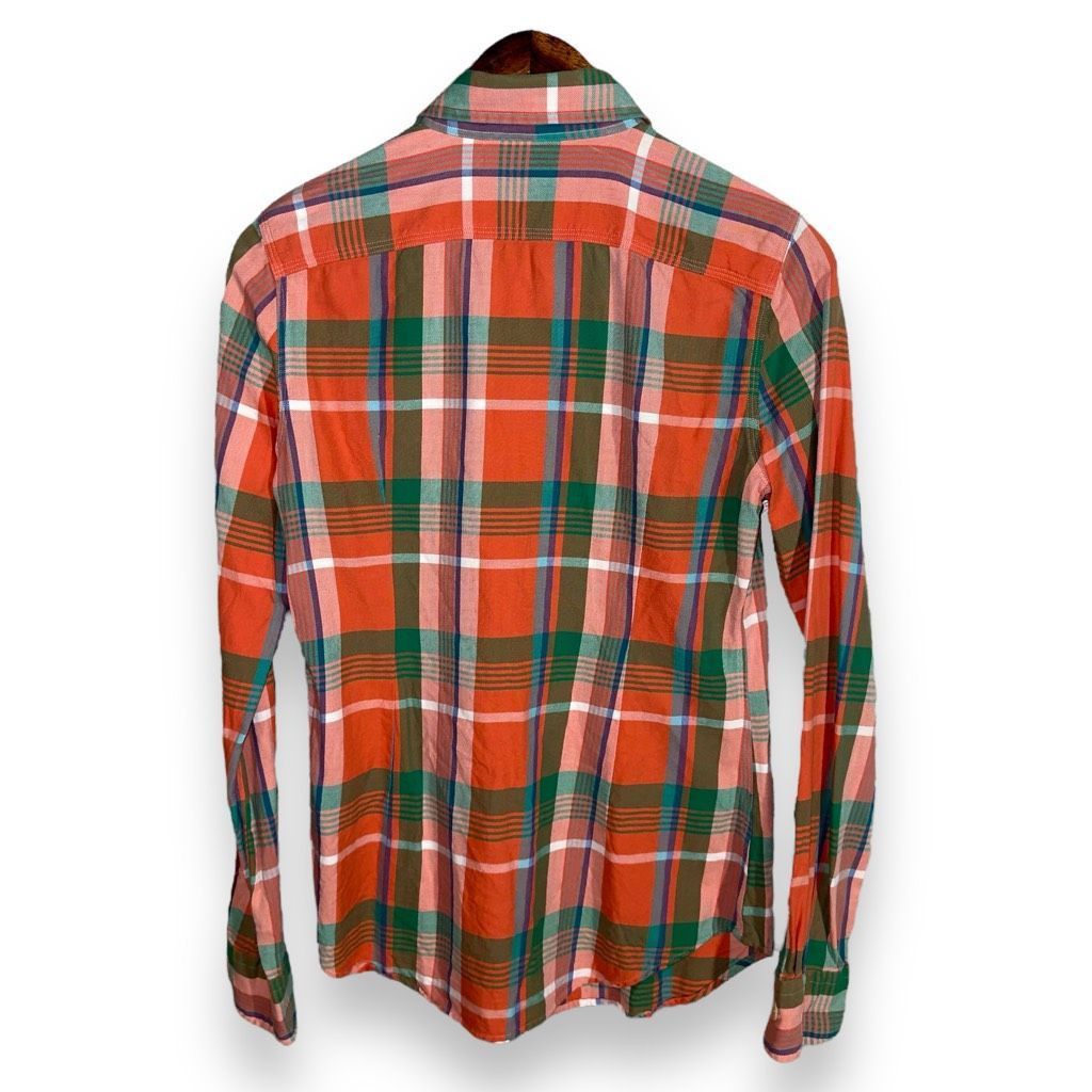 Polo Ralph Lauren Polo Ralph Lauren Orange Custom Fit Flannel Button Up S Size US L / EU 52-54 / 3 - 8 Thumbnail
