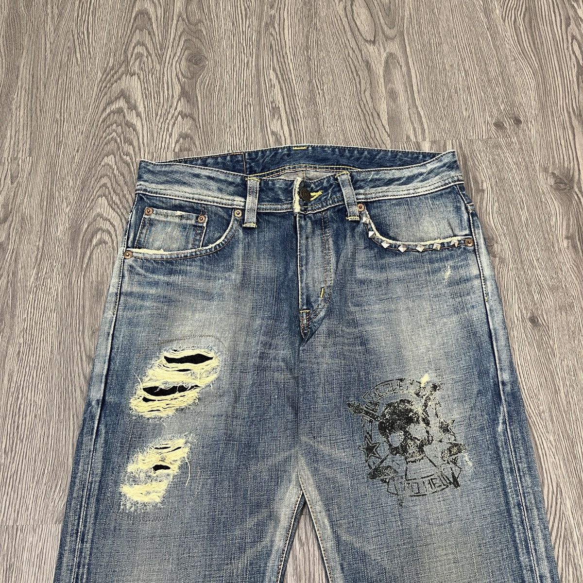 Seditionaries Edwin 511 - Skull Divino Distressed Denim 30x32 Ifsix Lgb Size US 29 - 5 Thumbnail