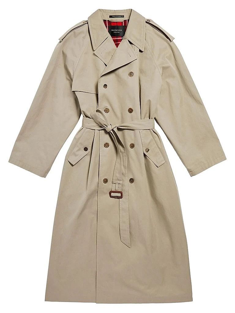 Balenciaga o1w1db11225 Trench Coat in Beige Size US S / EU 44-46 / 1 - 1 Thumbnail