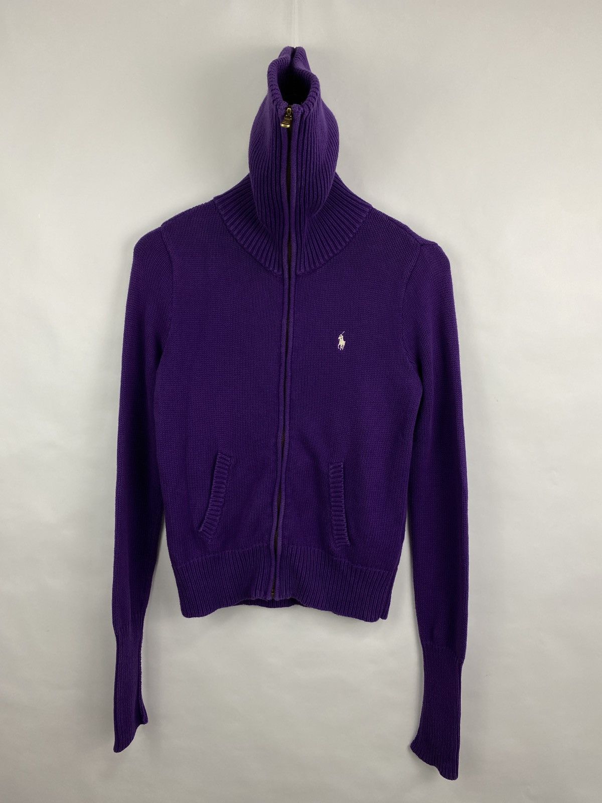 Ralph Lauren 🇺🇸 Vintage 90s Avant Garde Ralph Lauren Zip Sweater Y2K Size L / US 10 / IT 46 - 12 Thumbnail