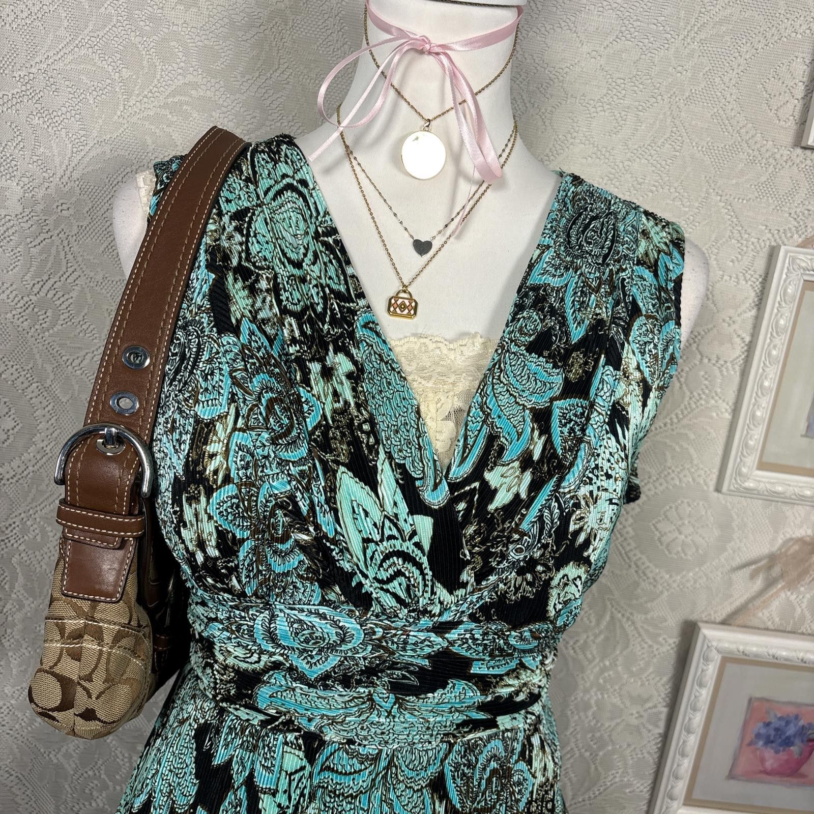 Other y2k ruched paisley office siren tie back top Size L / US 10 / IT 46 - 4 Thumbnail