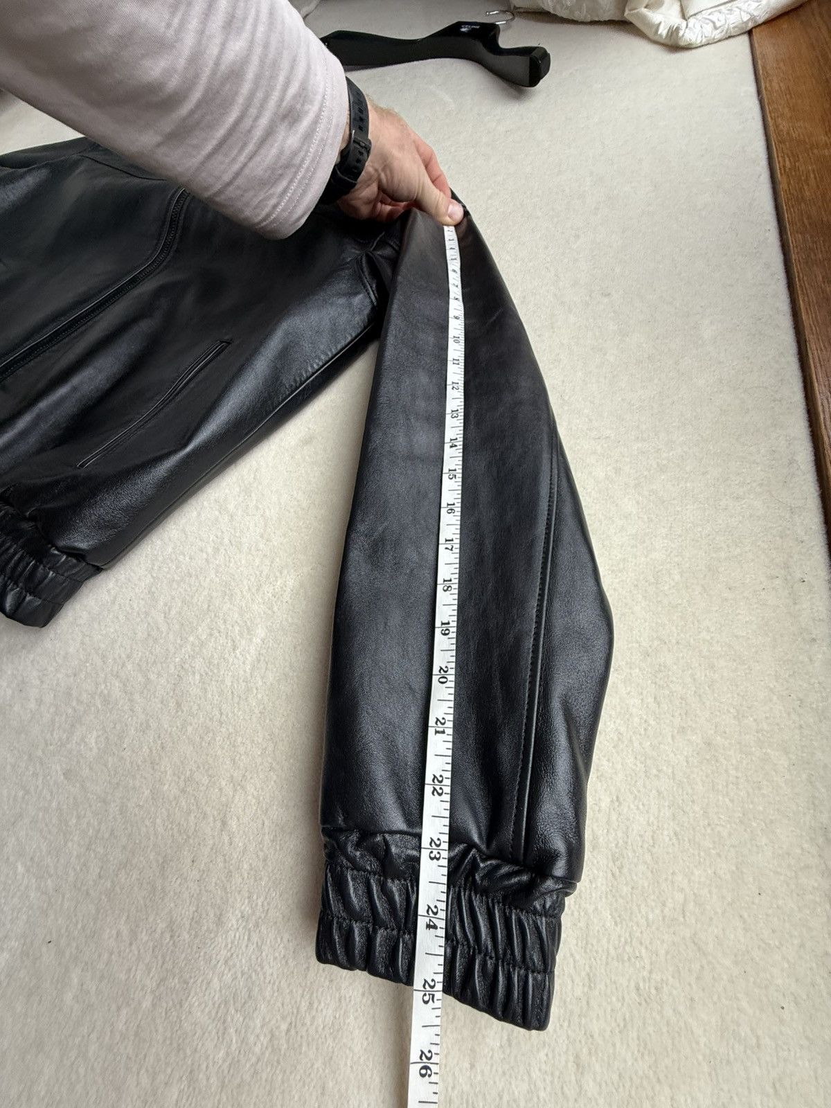 Celine FW24 Celine logo Triomphe leather tracksuit jacket 54 Hedi Size US L / EU 52-54 / 3 - 8 Thumbnail