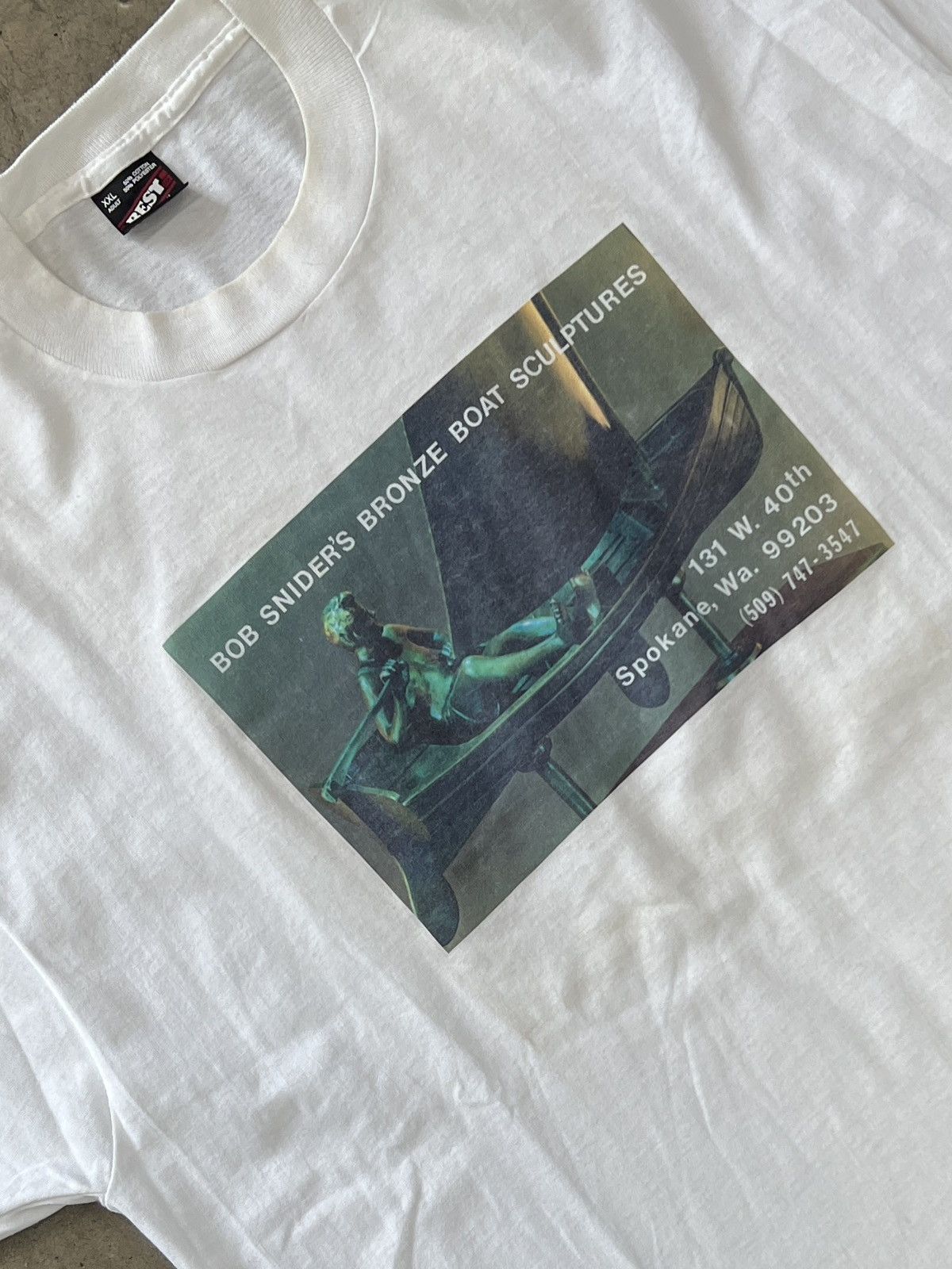Vintage Vintage Bob Snider's Sculptures Art Tee Single Stitch XXL Size US XXL / EU 58 / 5 - 1 Thumbnail