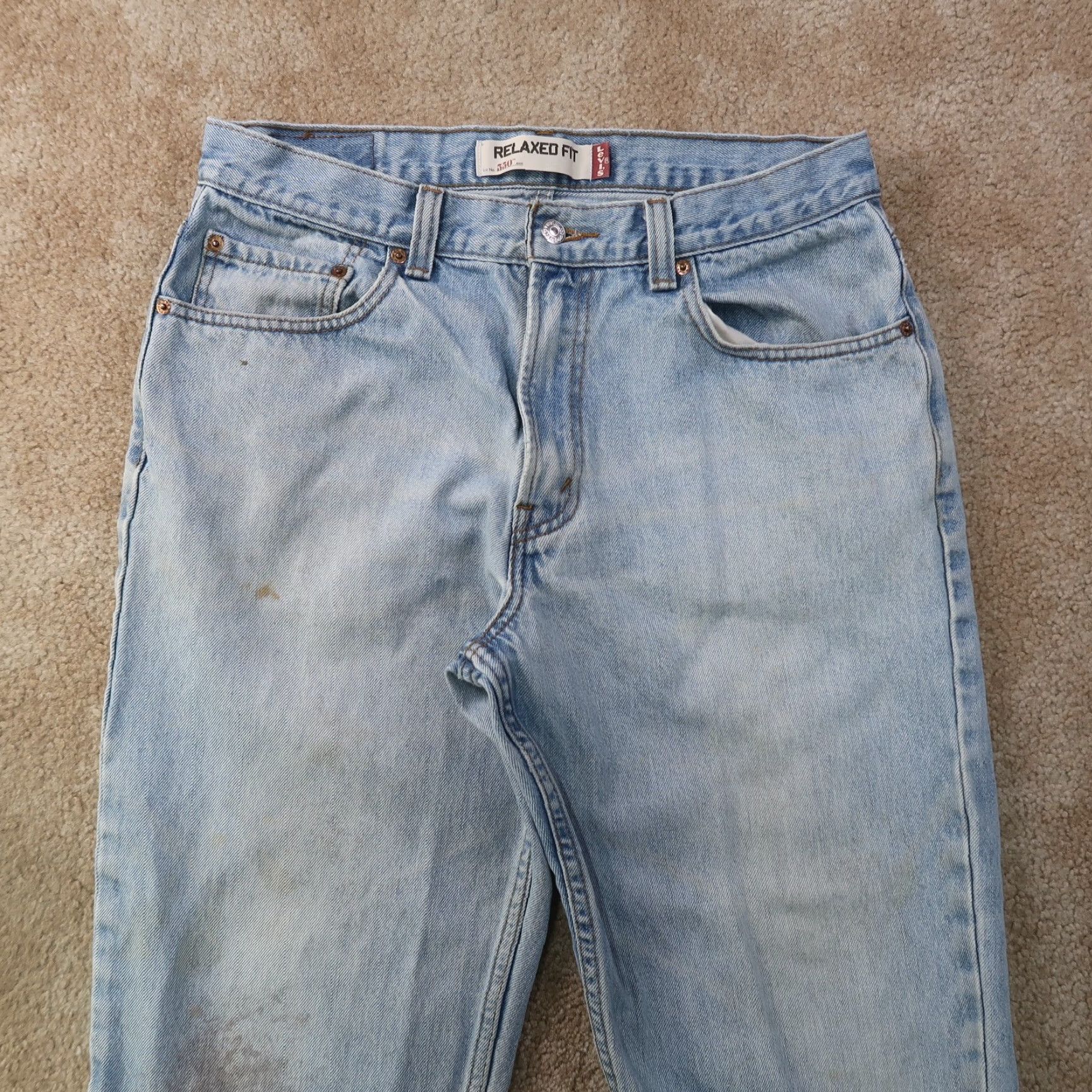 Levi's Levi's 550 Jeans Men 34x30 Relaxed Straight Denim Distressed Blue Vintage Size US 34 / EU 50 - 4 Thumbnail