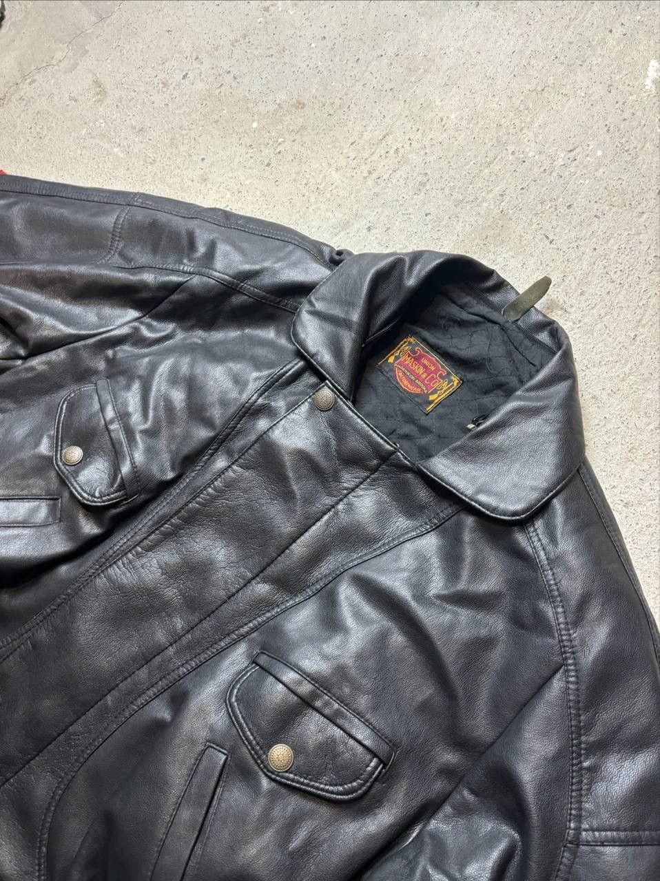 Other Vintage Y2K Maskin Leather Opium Biker Doble Pocket Bombers Size US L / EU 52-54 / 3 - 2 Thumbnail