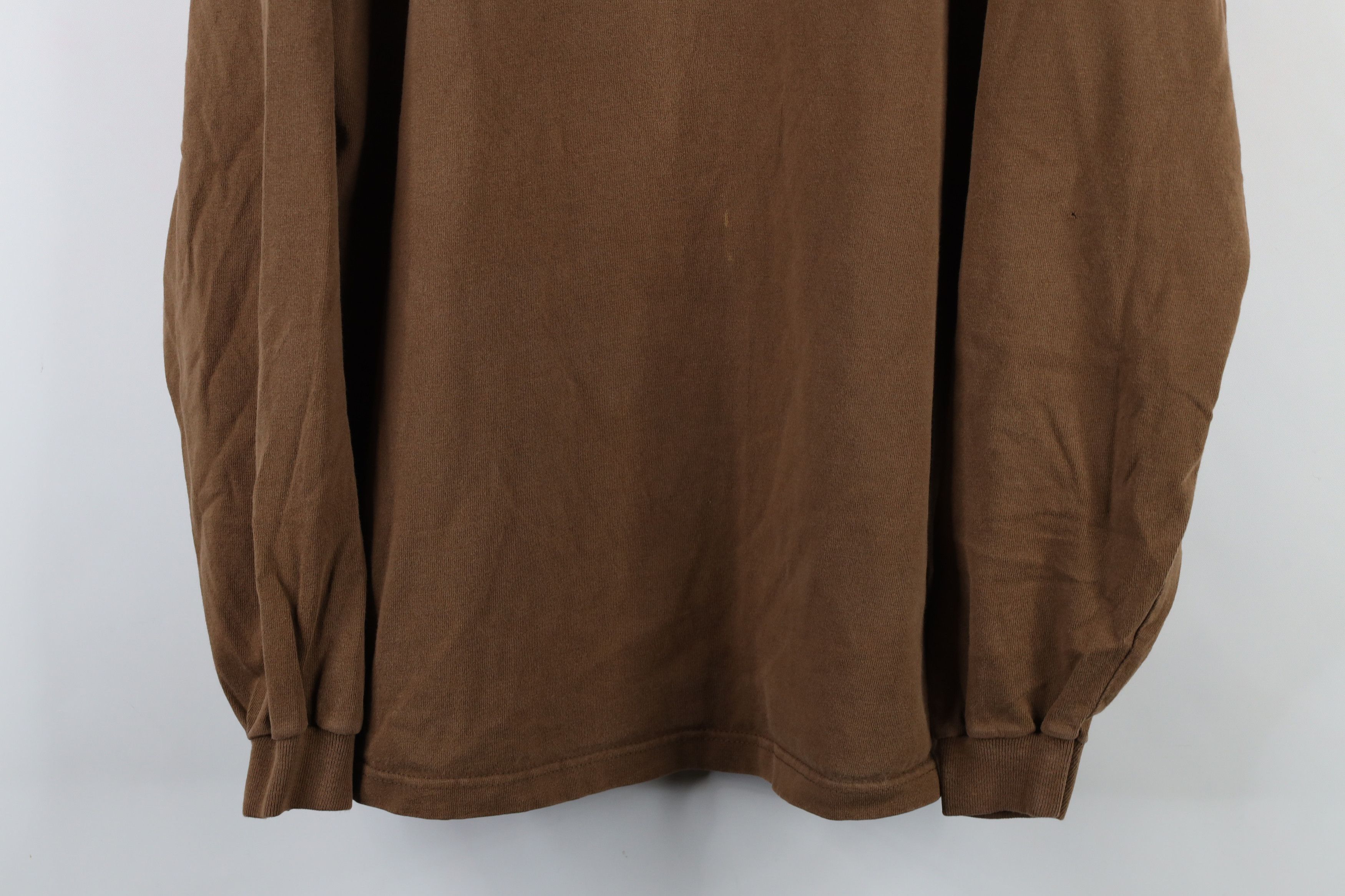 Vintage Vintage 90s Island Mock Neck Long Sleeve T-Shirt Brown USA Size US XL / EU 56 / 4 - 3 Thumbnail