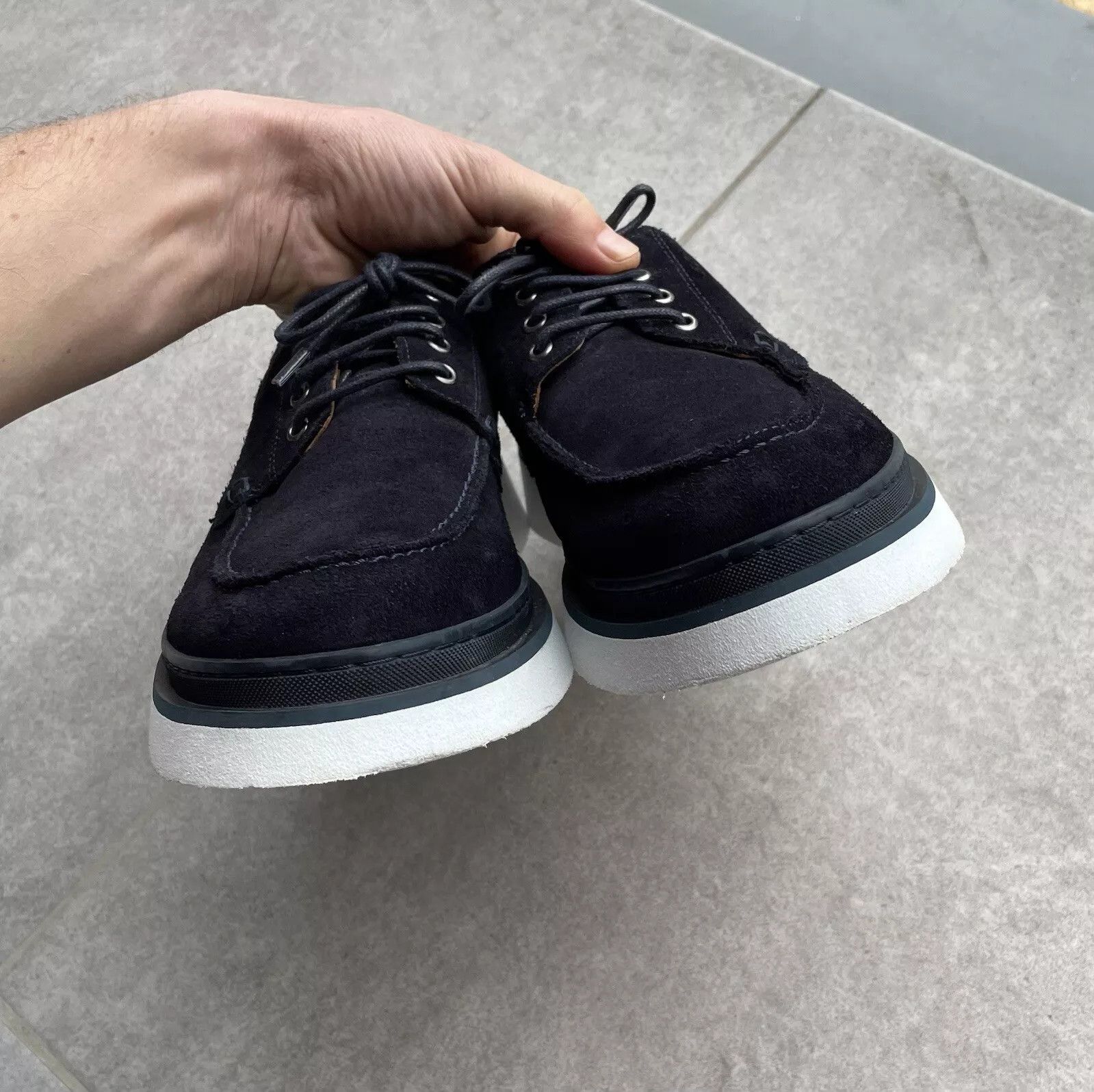 Hugo Boss Hugo Boss Mens Suede Shoes Rainard Derby Size 44 Size US 11 / EU 44 - 4 Thumbnail