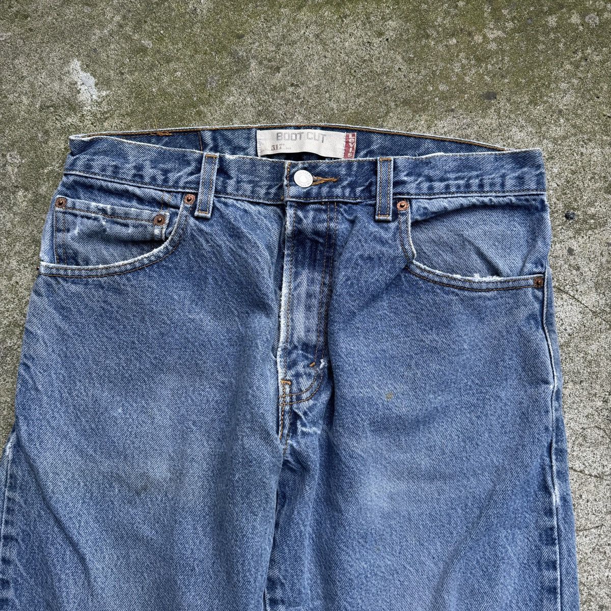 Levi's Levi's 517 Bootcut Faded Thrashed Jeans ERD Grunge Chrome Size US 33 - 4 Thumbnail