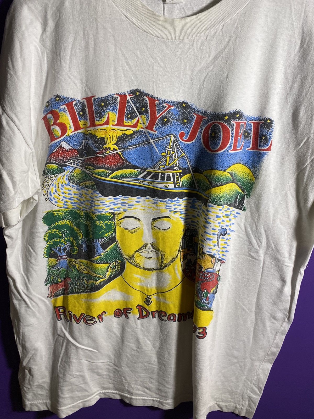 Band Tees Vintage 1993 Billy Joel river of dreams tour tee Size US XL / EU 56 / 4 - 3 Thumbnail