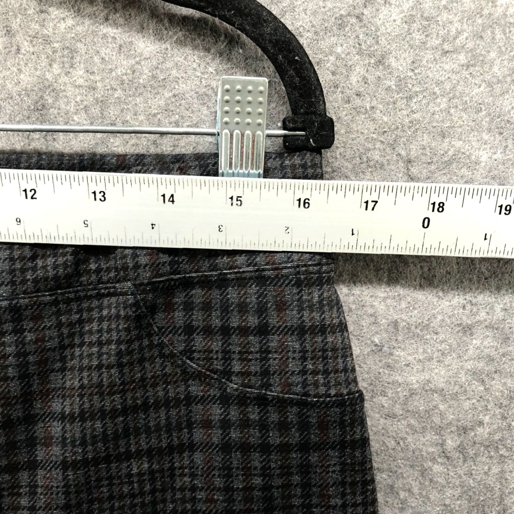 Sanctuary sanctuary x Anthropologie Ponte Legging Pants Womens XLP Gray Brown Plaid Skinny - Pink? Wait. Size 40" / US 18 - 6 Thumbnail