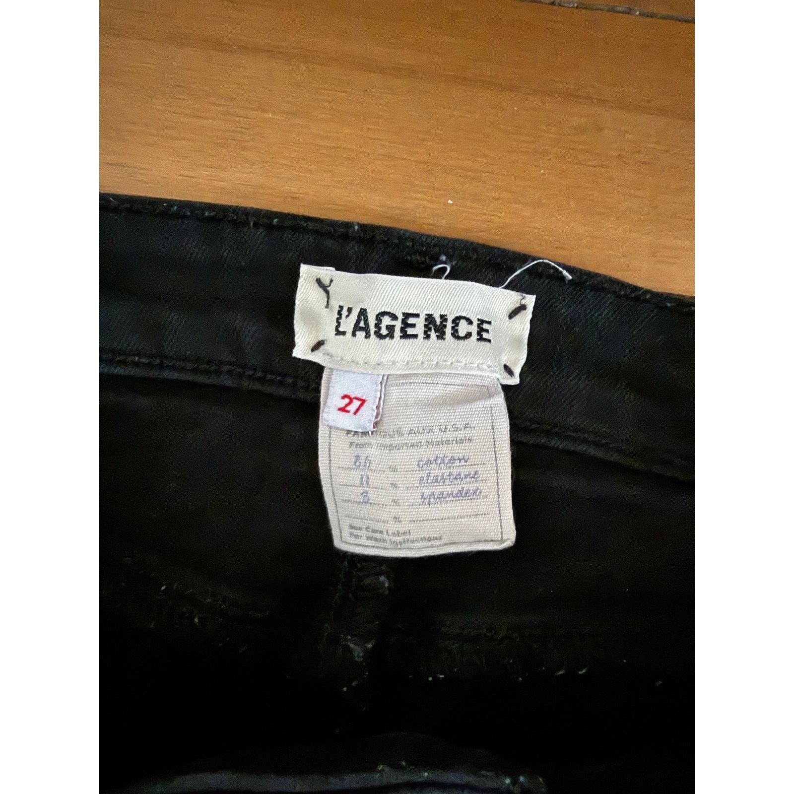 L'AGENCE L'AGENCE Jyothi High Rise Split Ankle Coated Jeans - 27 Size 27" / US 4 / IT 40 - 3 Thumbnail