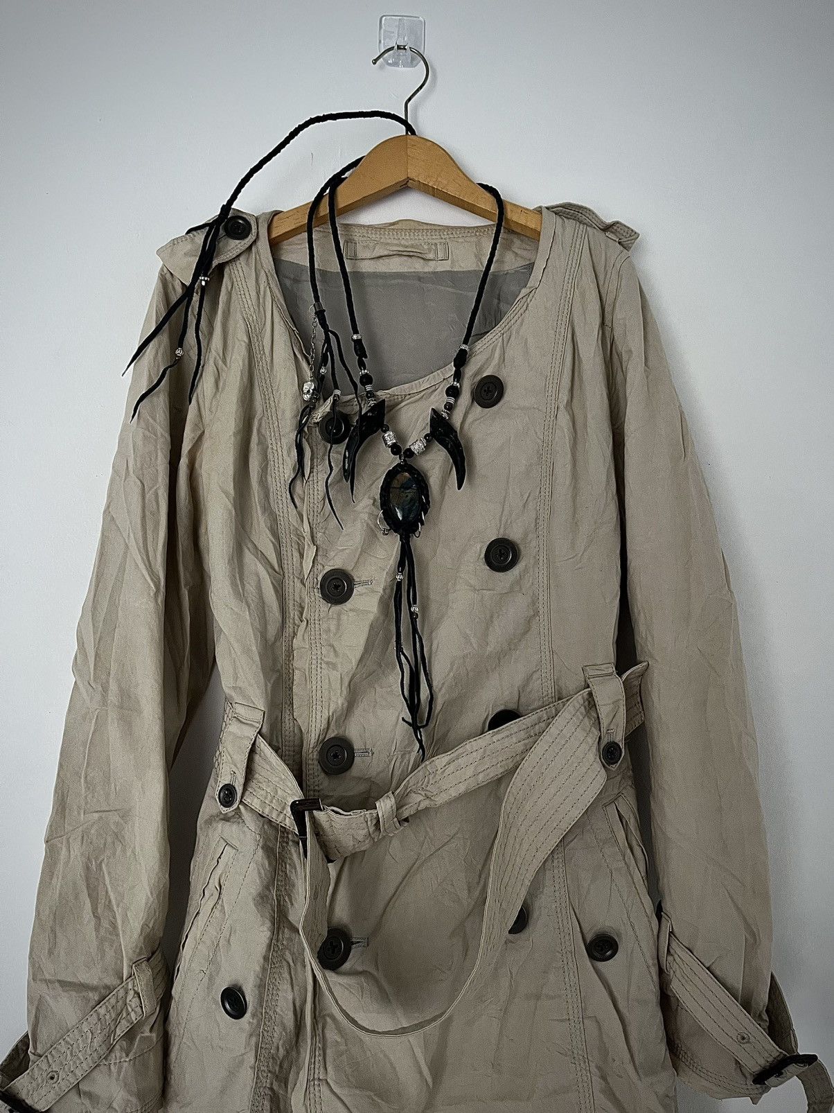5351 POUR LES HOMMES 2000s 5351 Pour Les Femmes Asymmetric Napoleon Parka Jacket Size US M / EU 48-50 / 2 - 4 Thumbnail