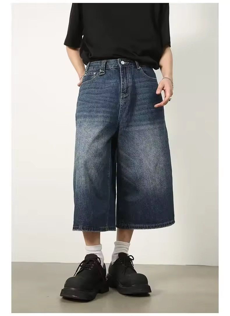 Japanese Brand Y2K Blue Short Denim Pant Size US 28 / EU 44 - 1 Thumbnail