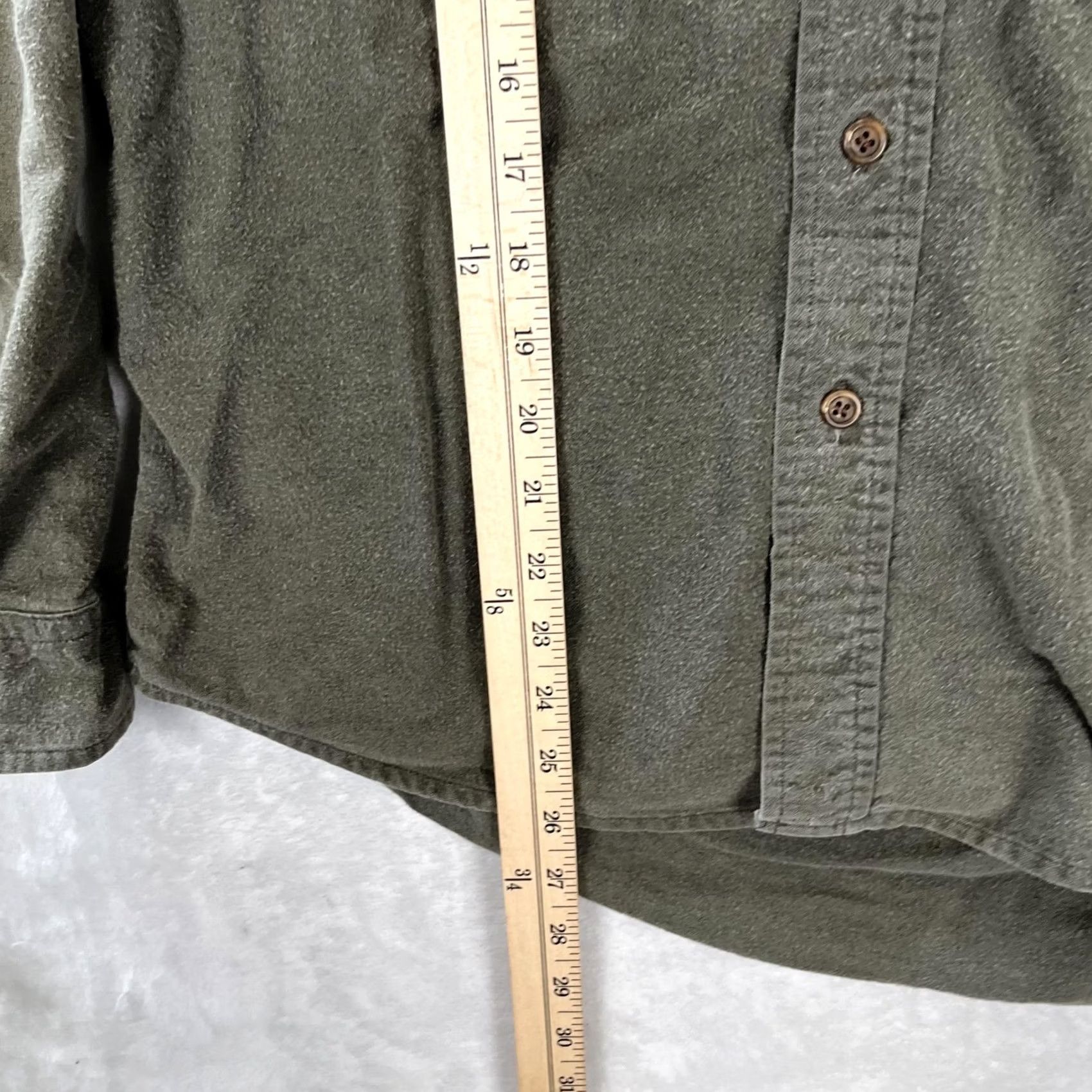 Vintage Woolrich Shirt Mens M Green Solid Twill Long Sleeve Button Front Casual Size US M / EU 48-50 / 2 - 4 Thumbnail